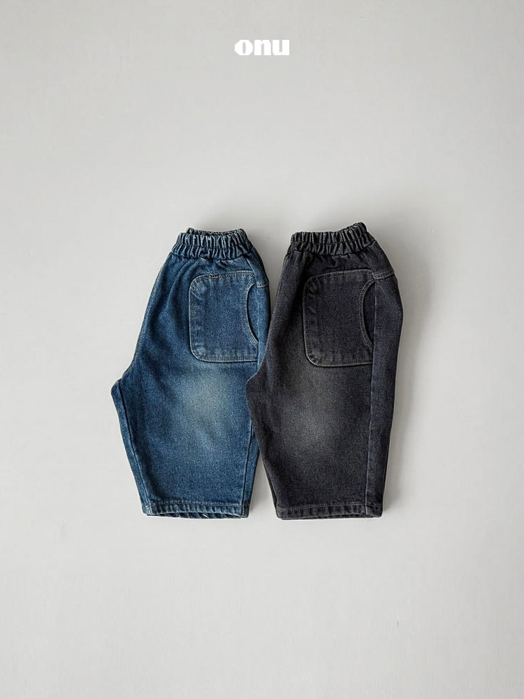Pocket denim pants