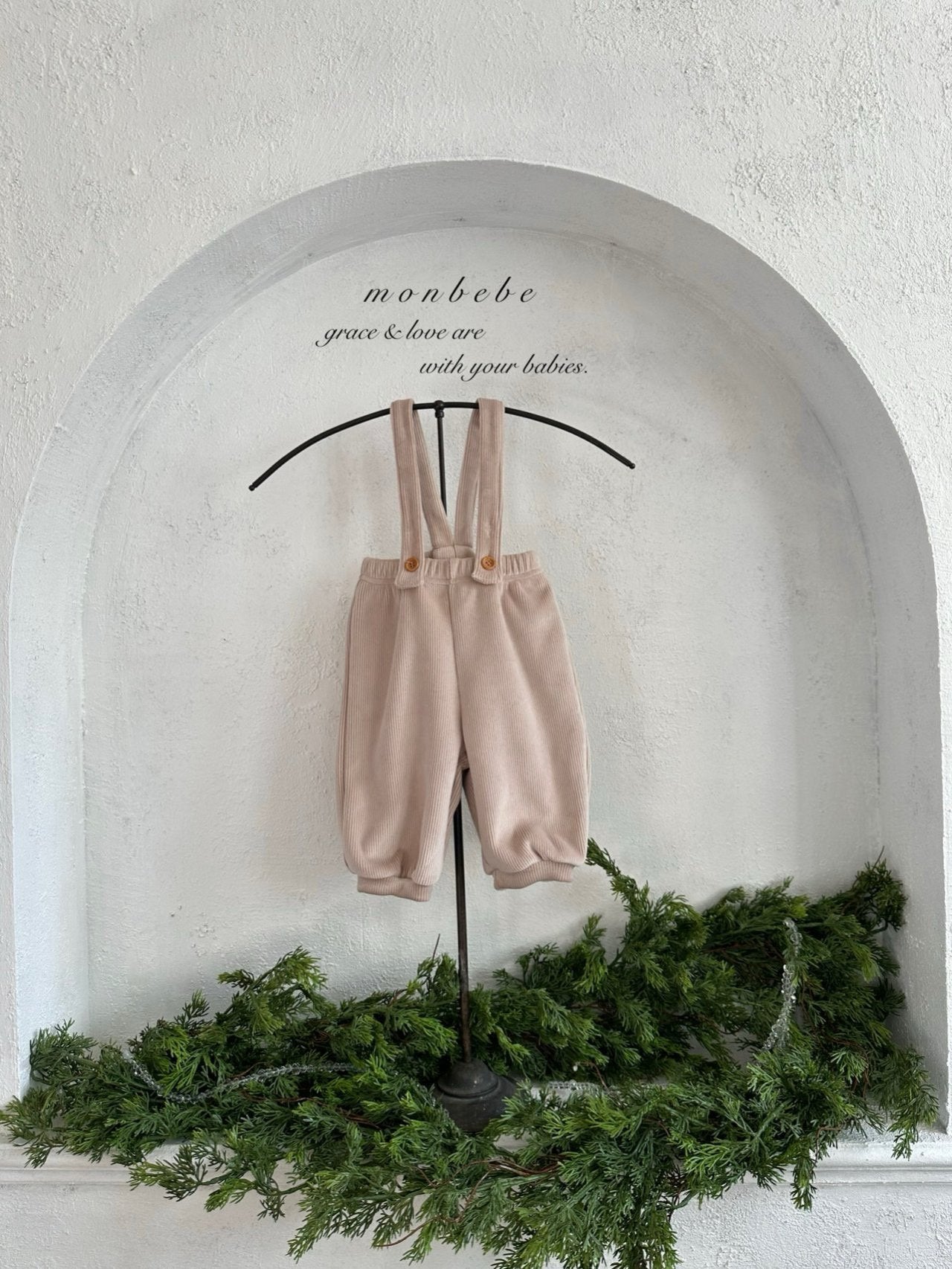 Velour suspender pants