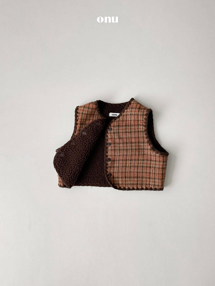 Checked vest