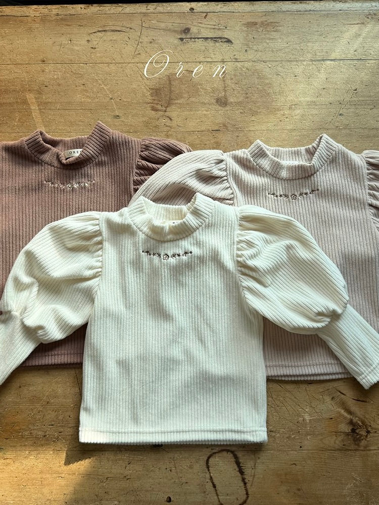 Marie velour ribbed T