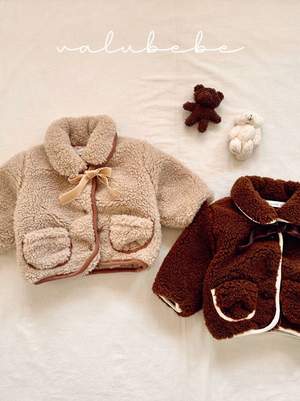 Merry ribbon fluffy jacket (baby)