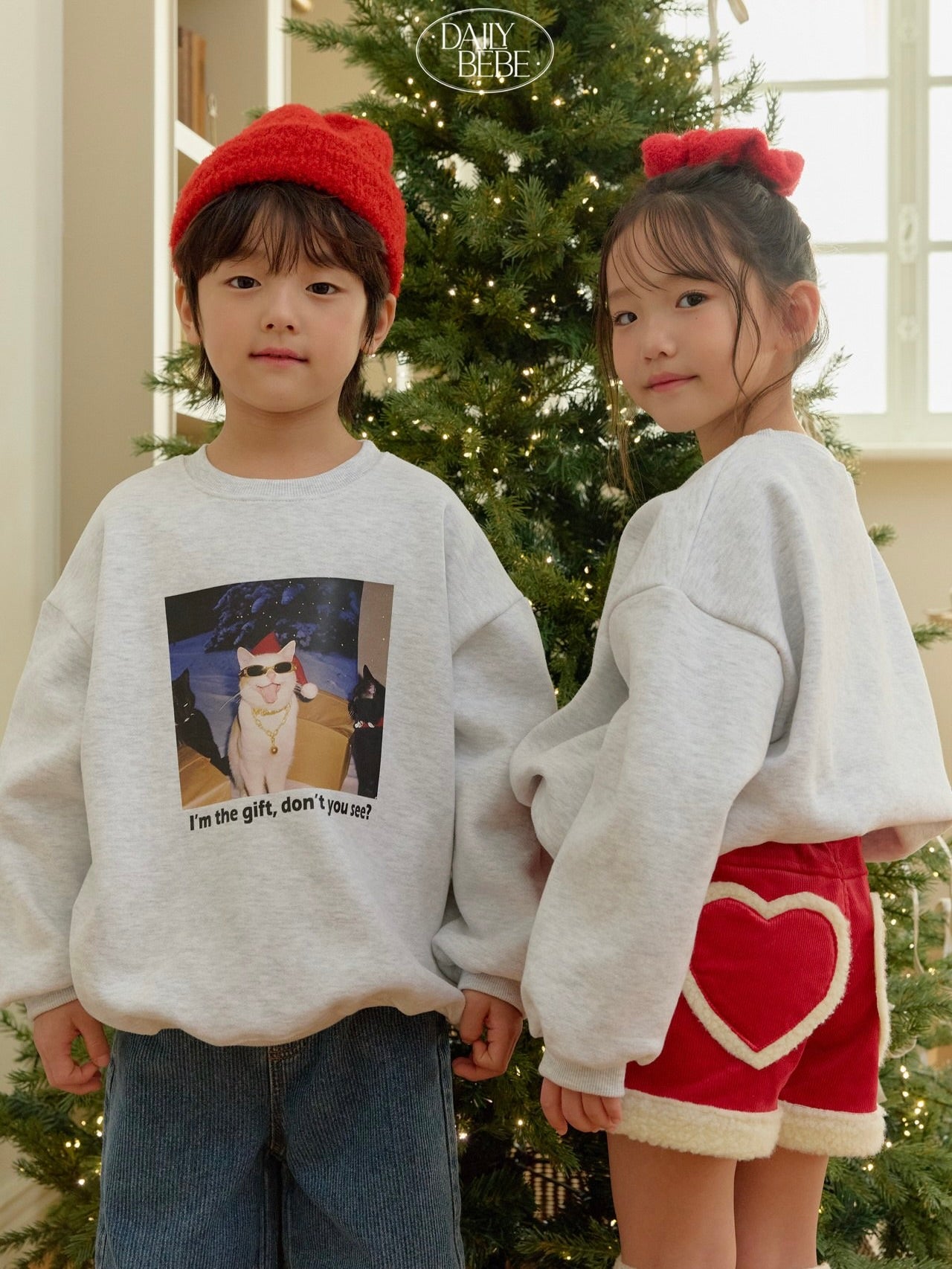 Santa cat sweatshirt (kids and adult)
