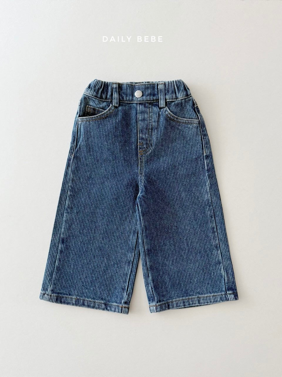 Fleece denim pants