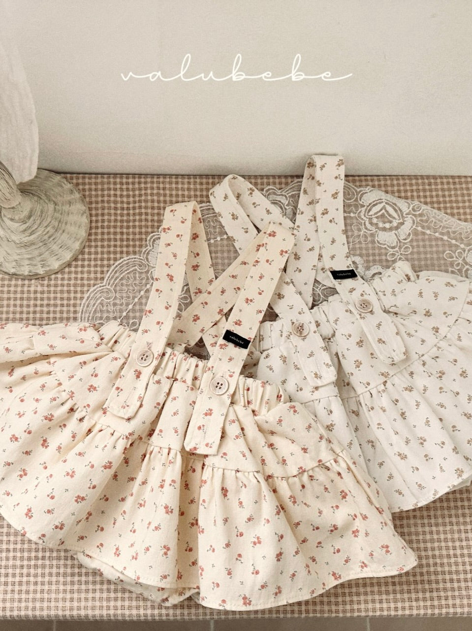 Flower suspender skirt bloomer (baby)