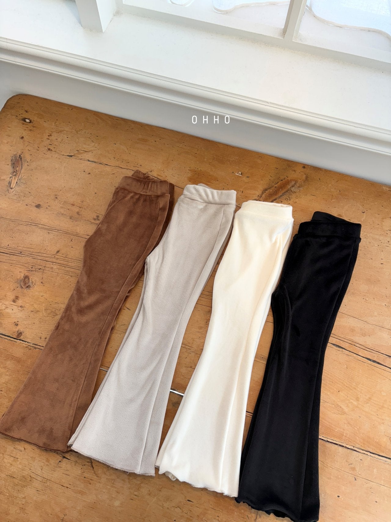 French velour bootcut pants