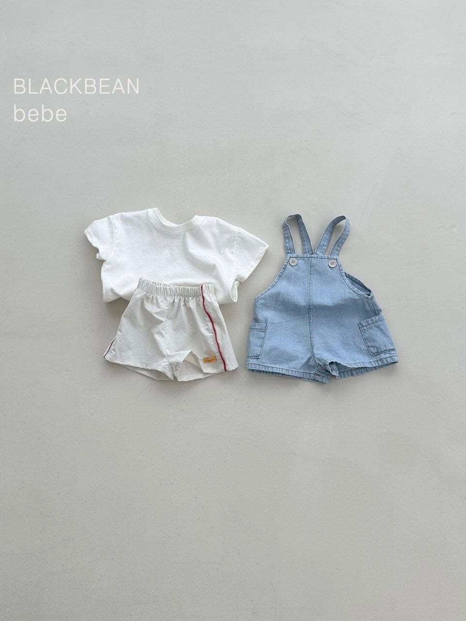 Pocket denim overall set