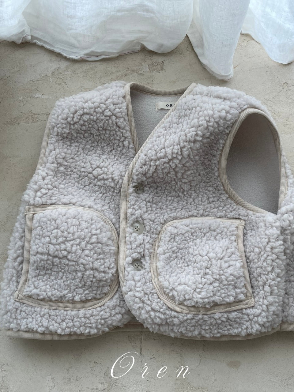 Bear fleece vest (baby)