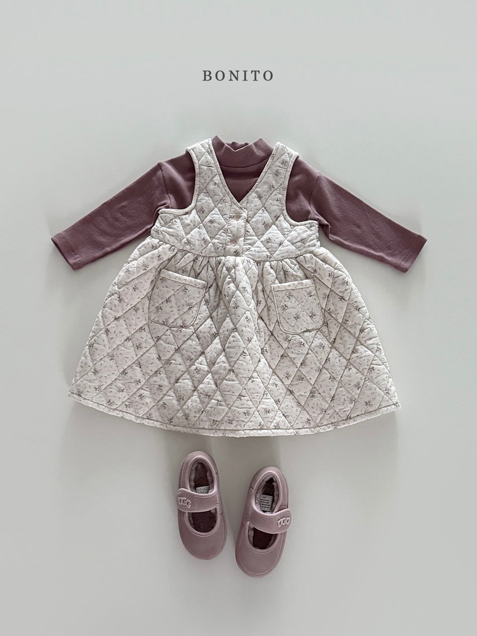 Small flower quilted one piece