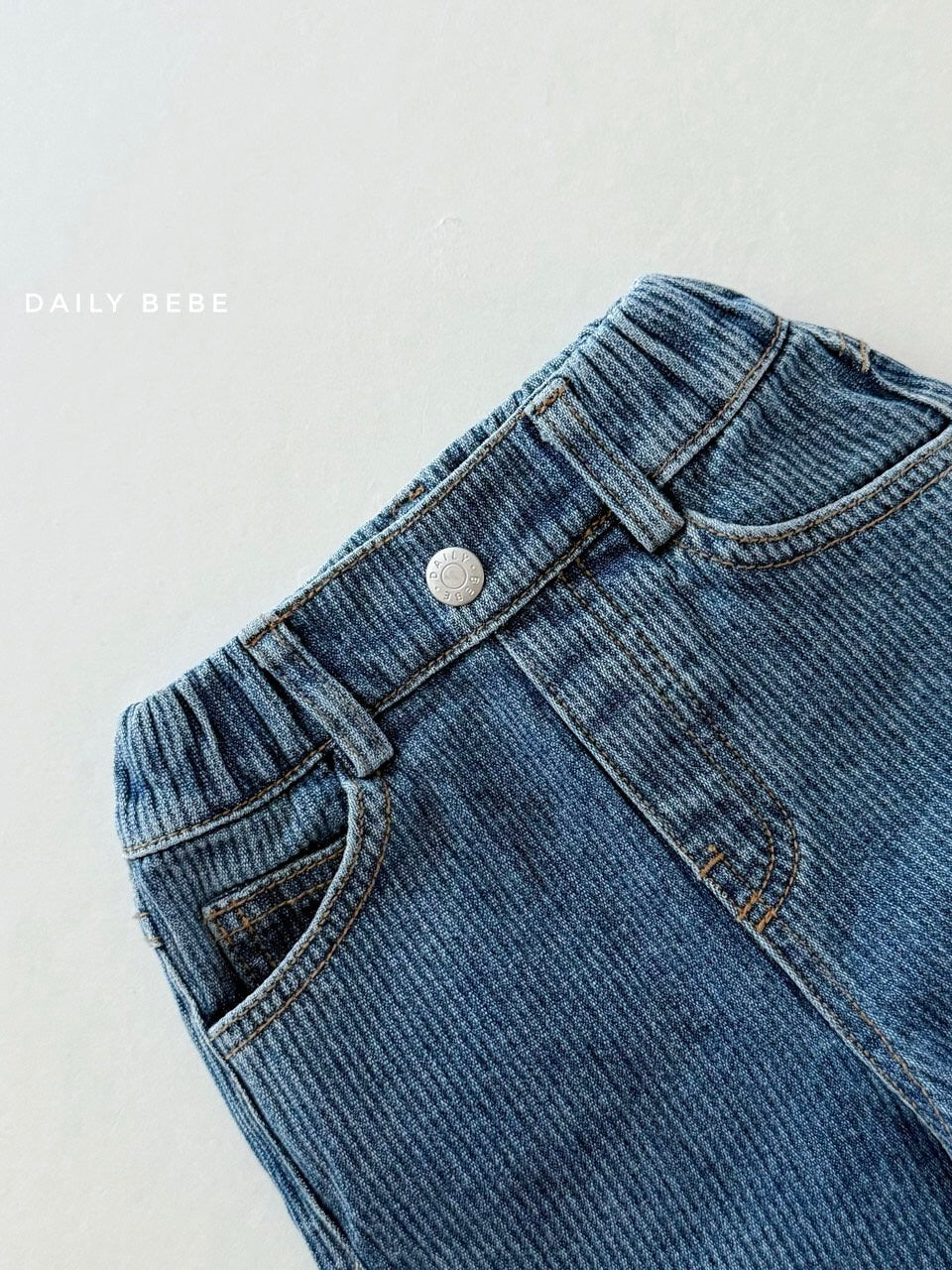 Fleece denim pants