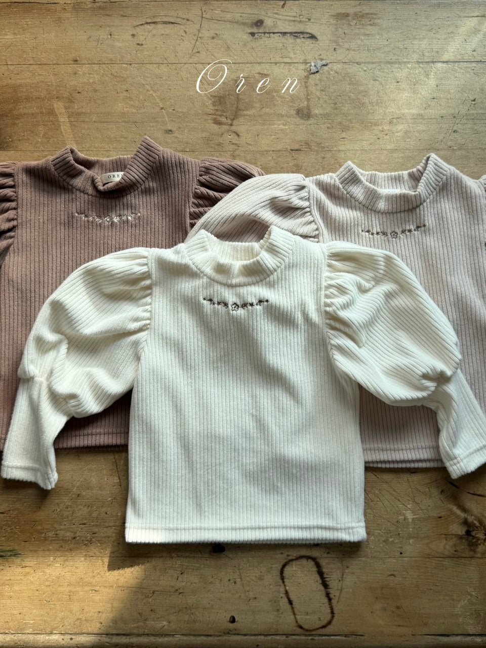 Marie velour ribbed T