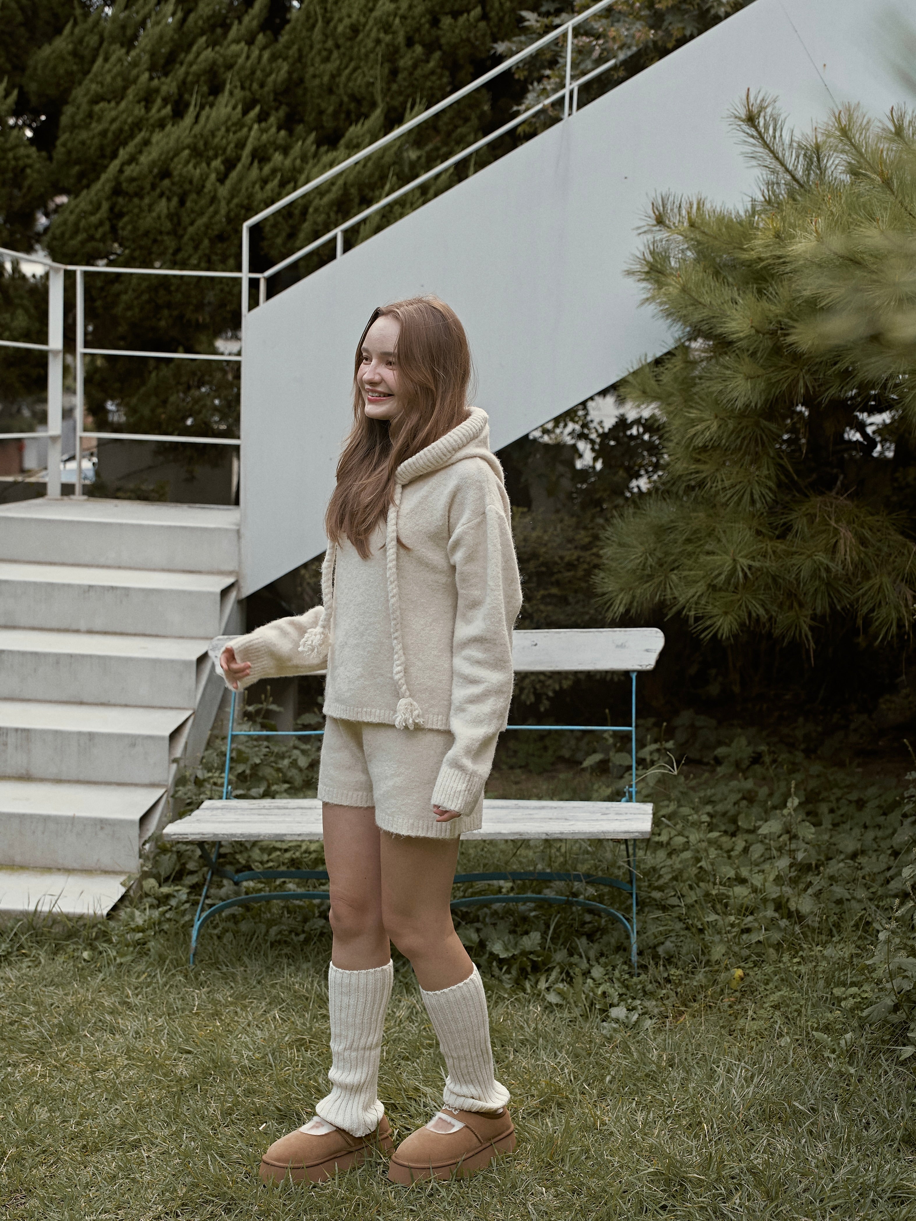 Knit hoodie set (kids and adult)