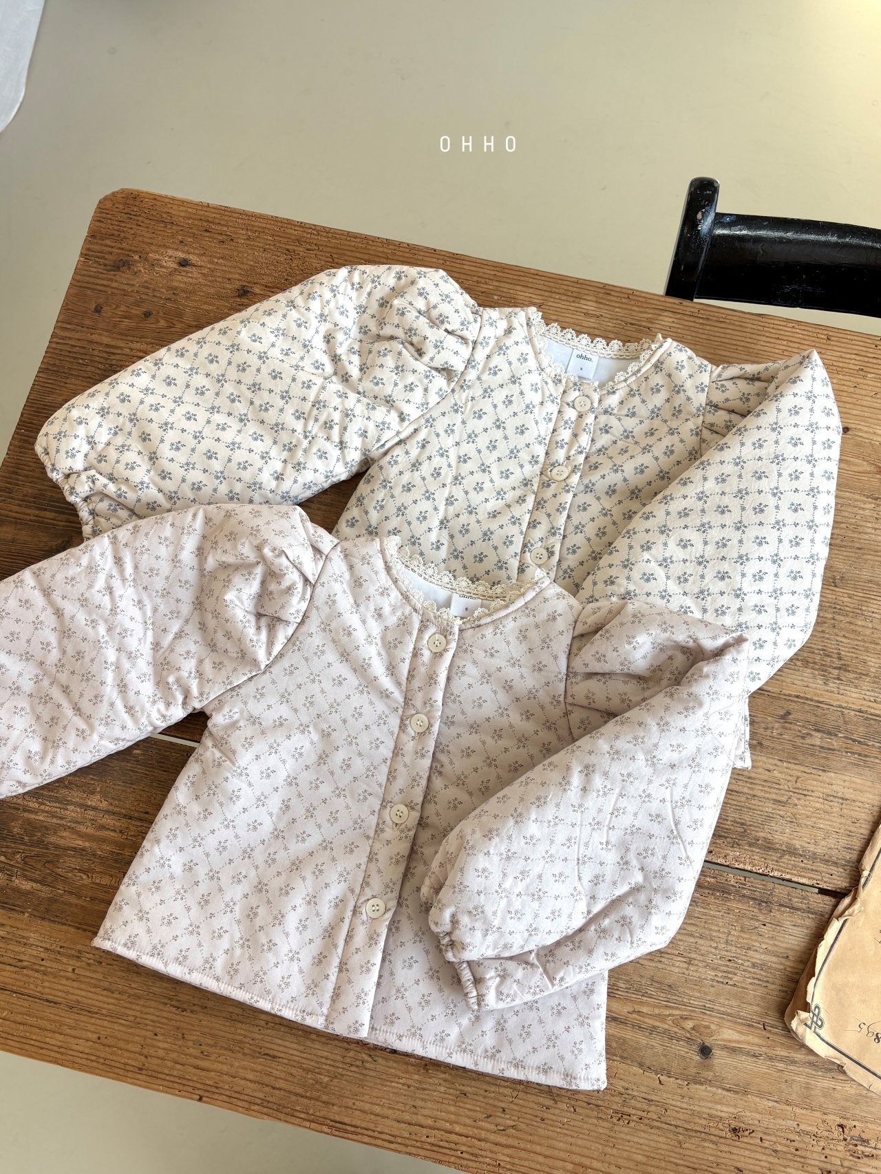 Rose lace padded jacket