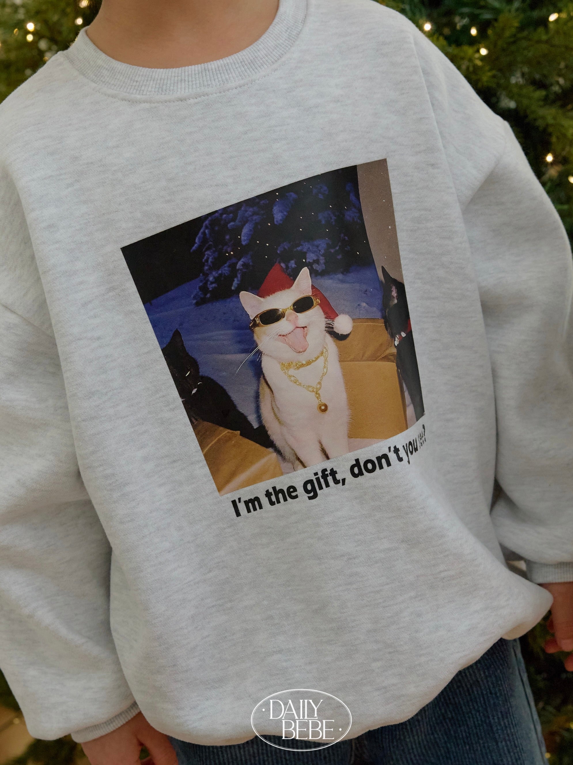 Santa cat sweatshirt (kids and adult)