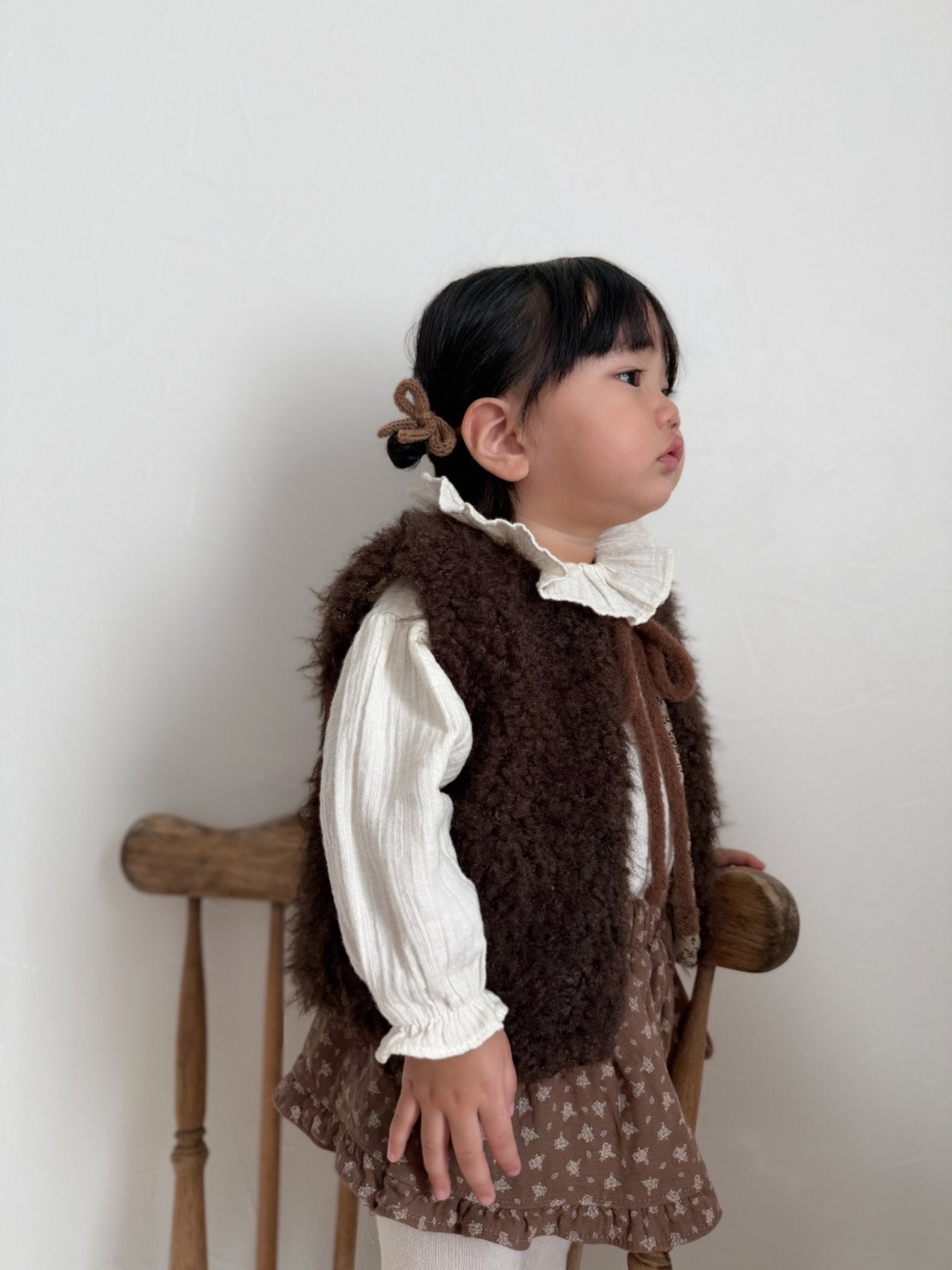 Fur ribbon vest