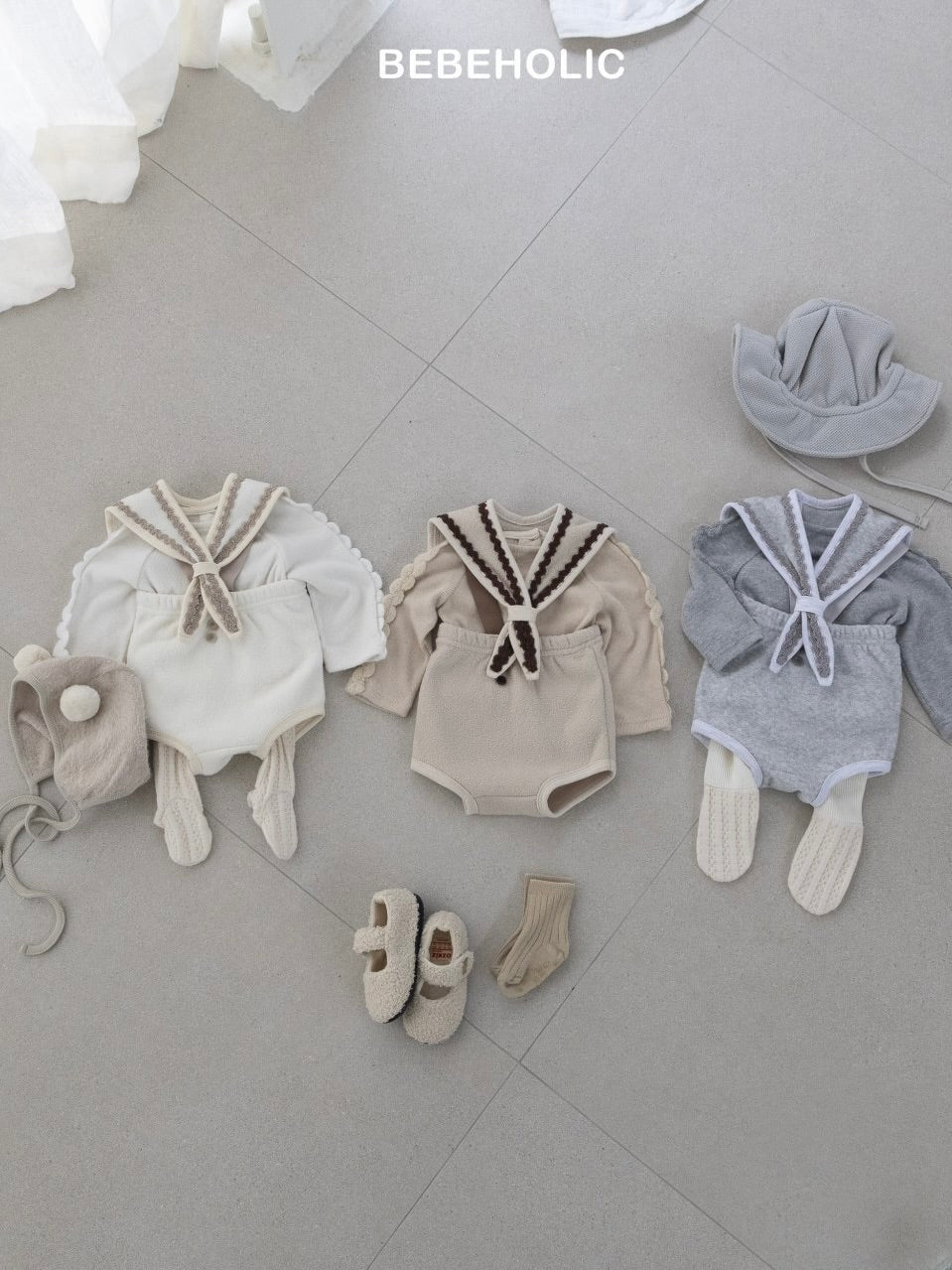 Scarf + terry bloomer set