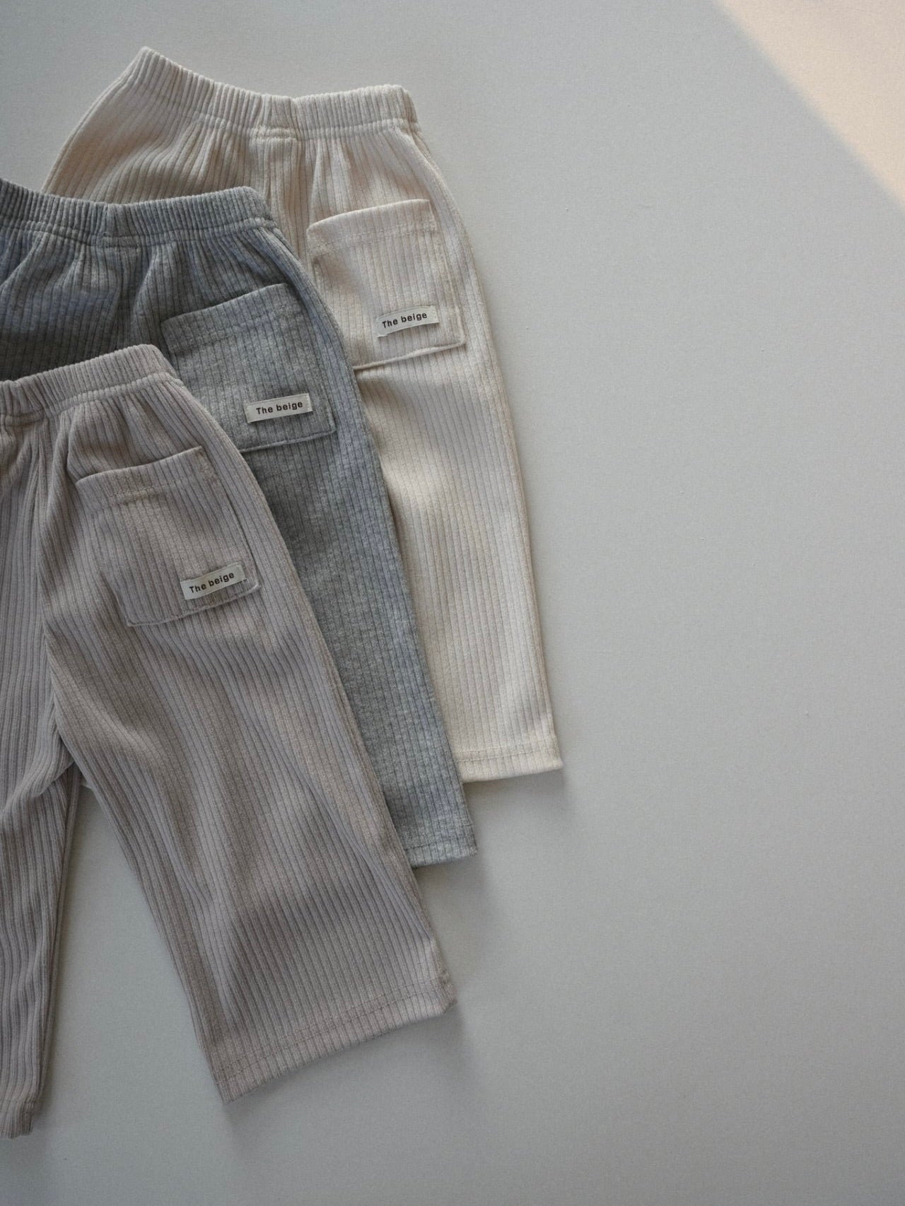 Spring ribbed wide pants