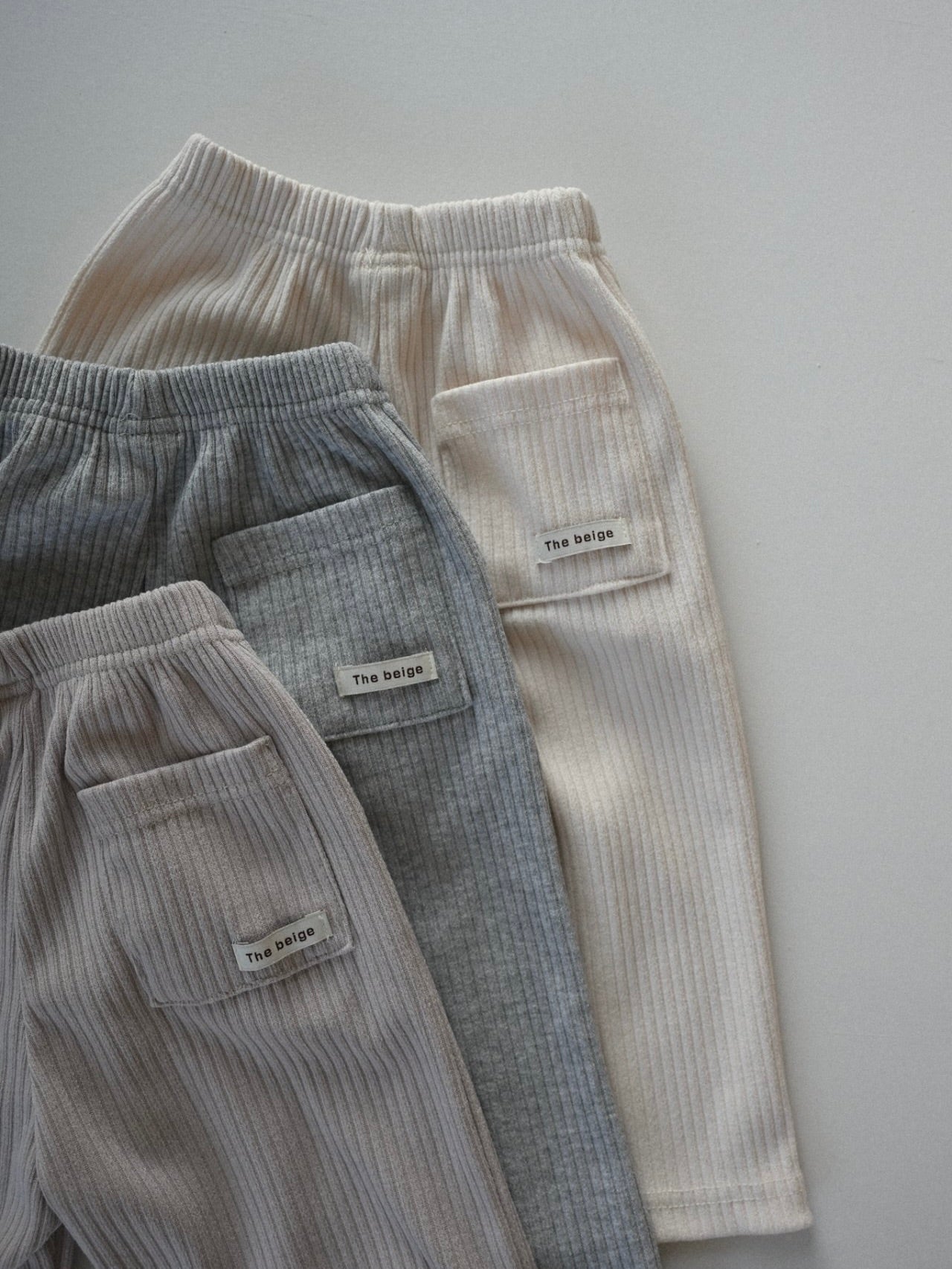 Spring ribbed wide pants