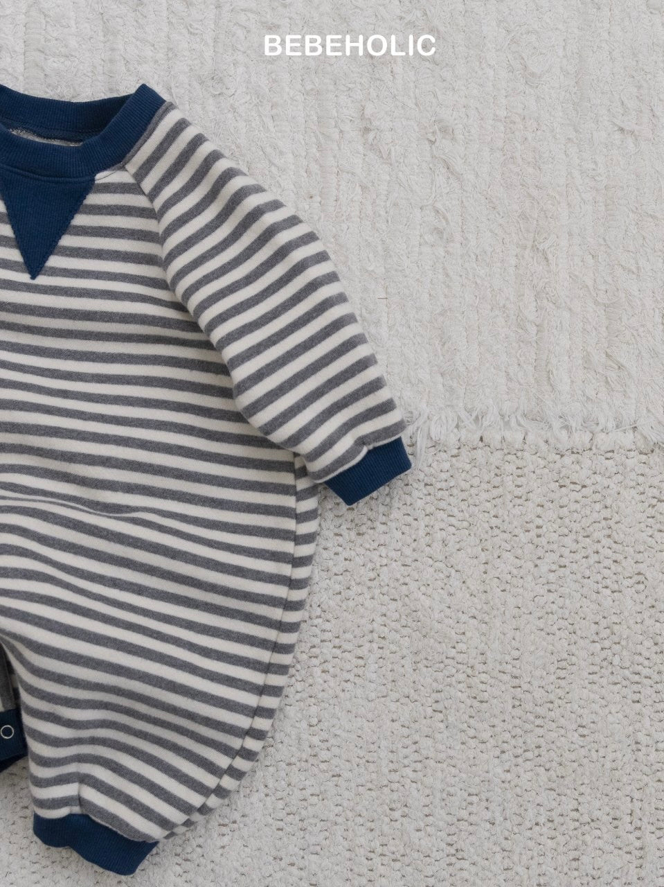 Papillon stripe rompers