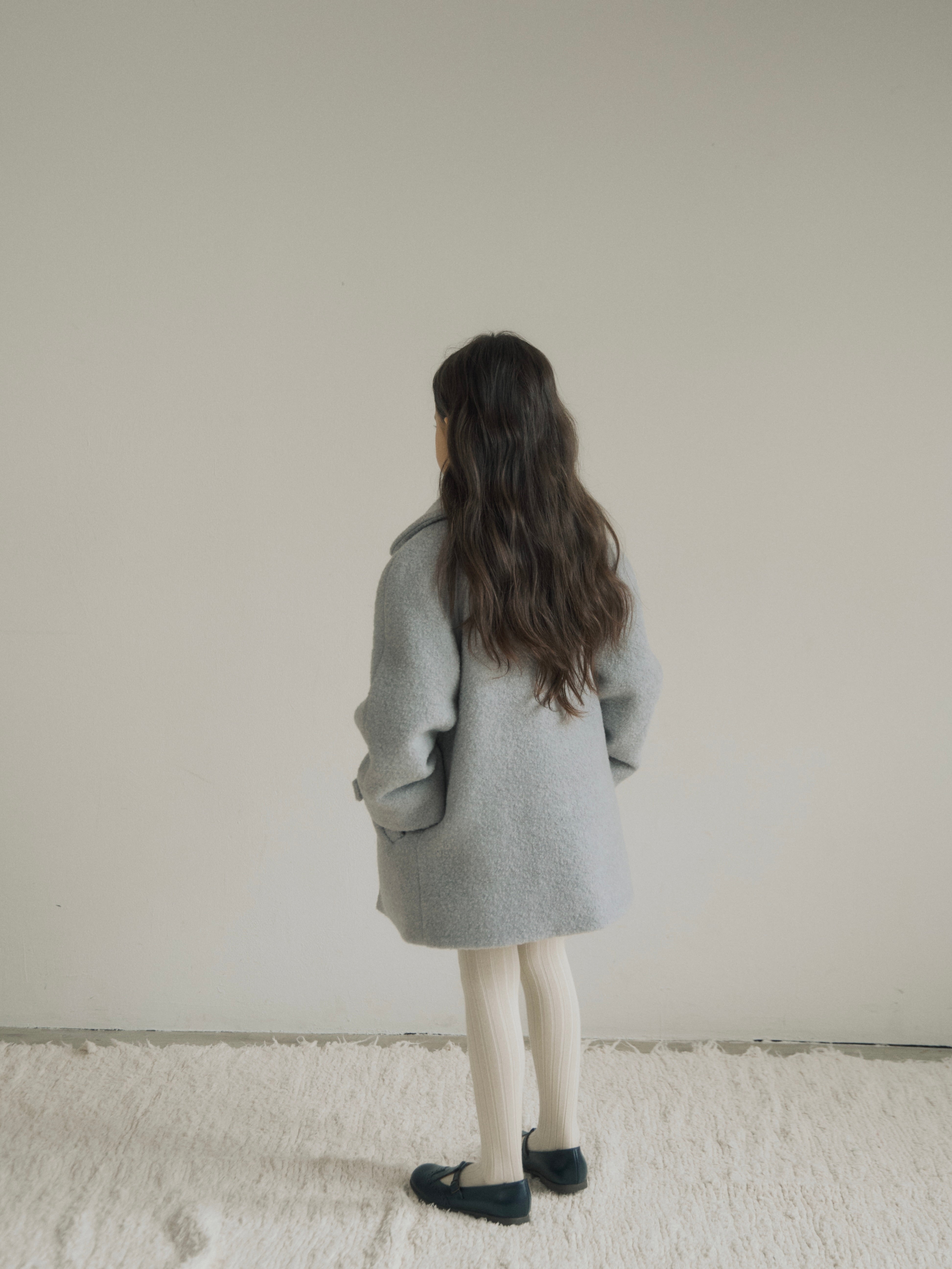 Noa wool coat (haze blue)