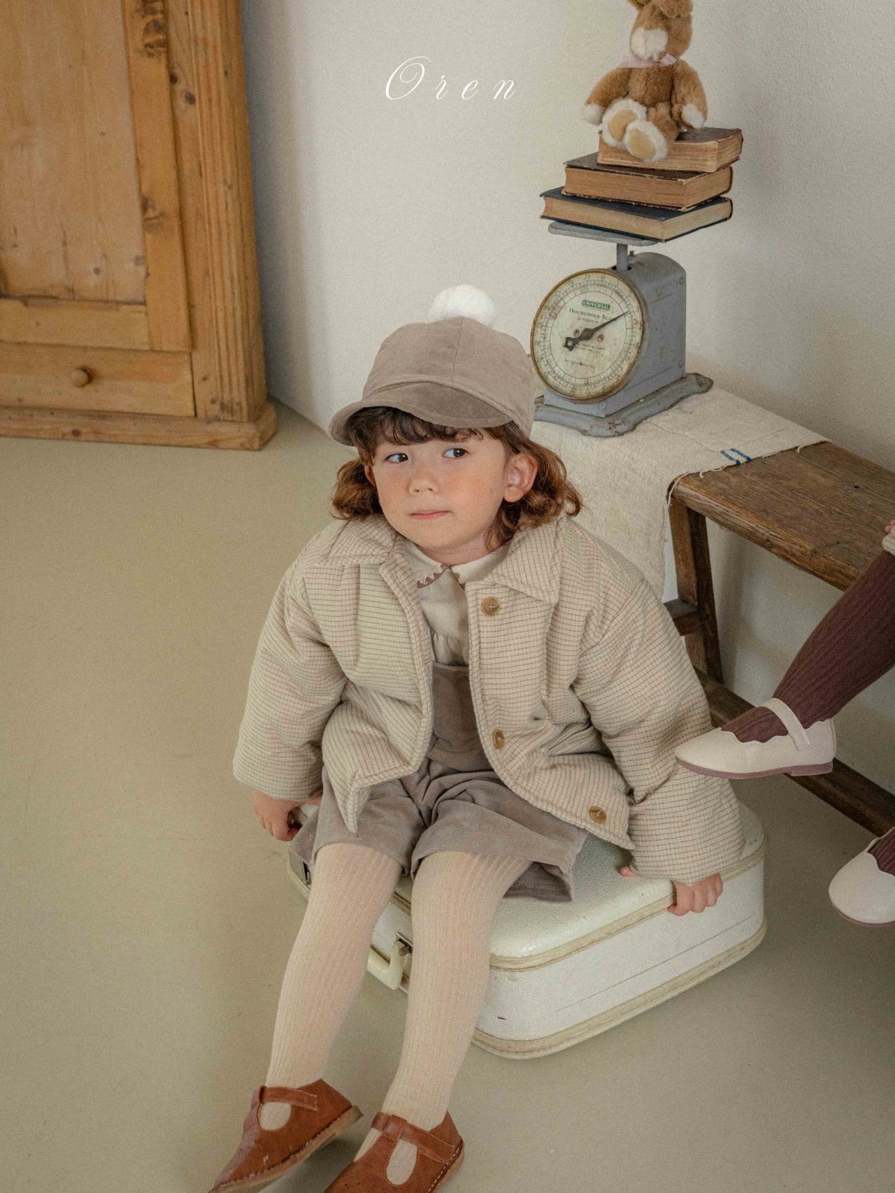 Baguette check padded jumper