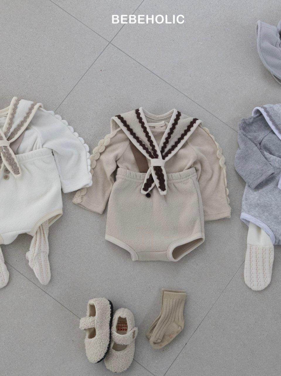 Scarf + terry bloomer set