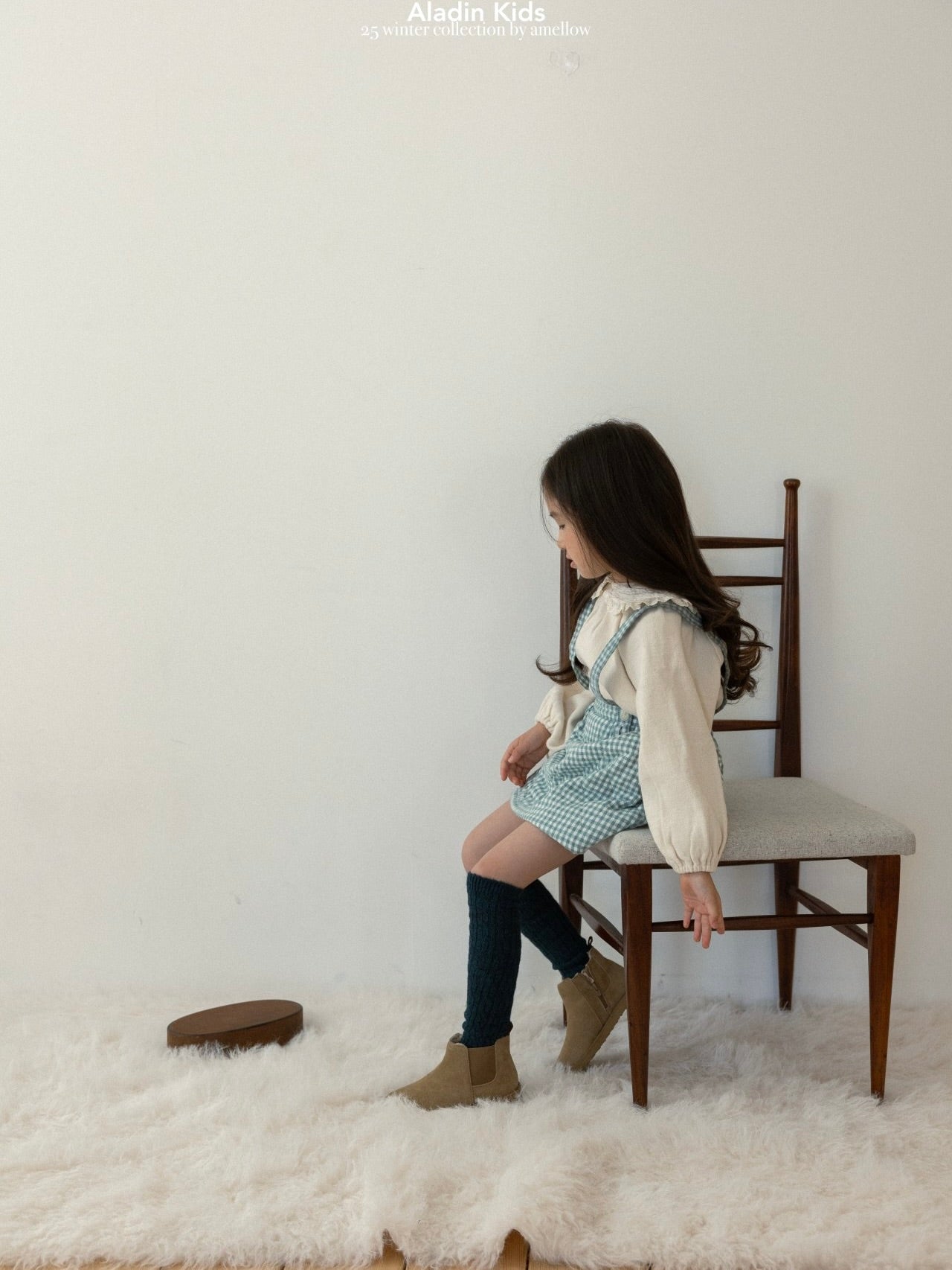 Suspender check padded skirt