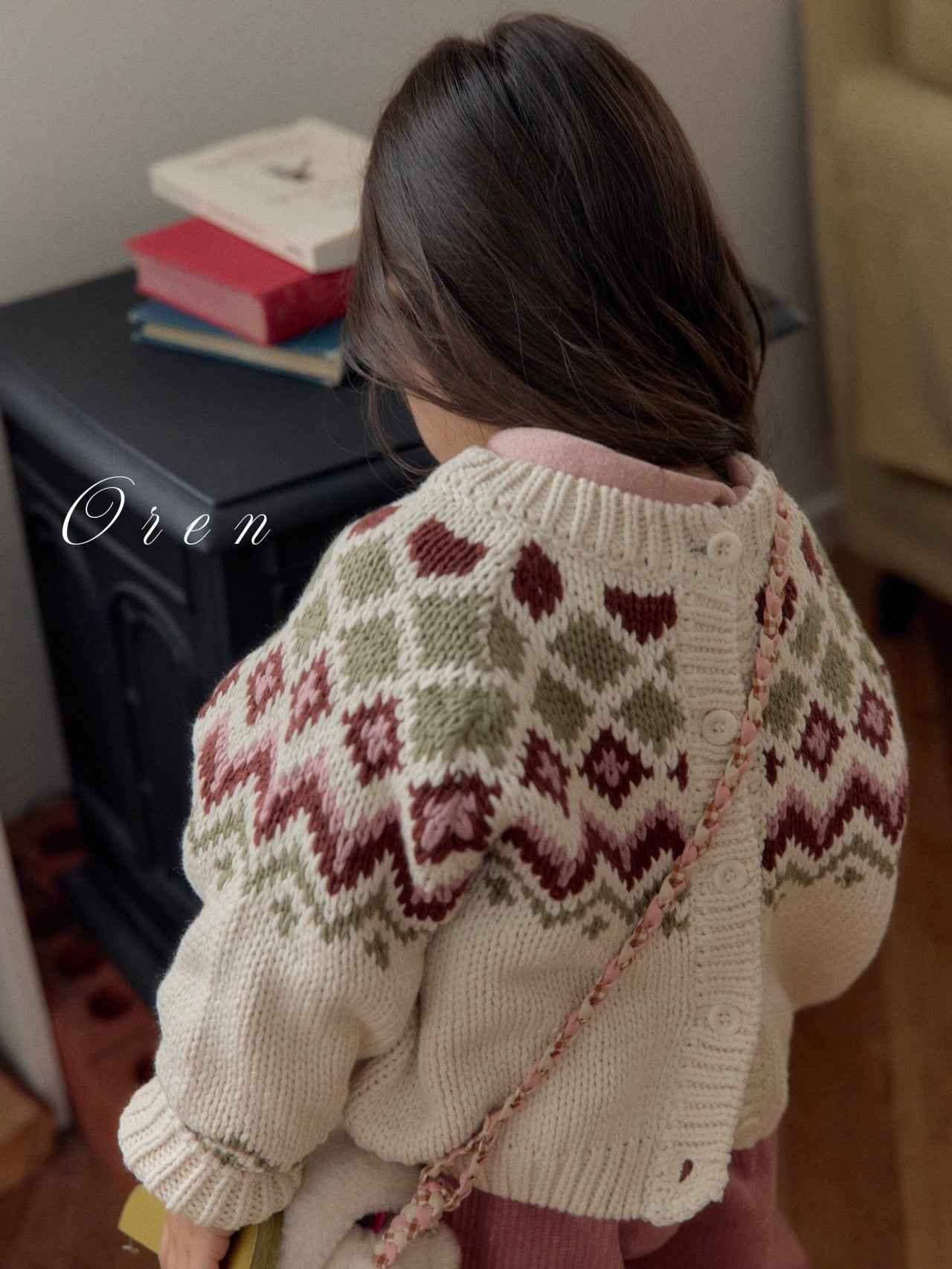 Reversible knit cardigan (2 way)