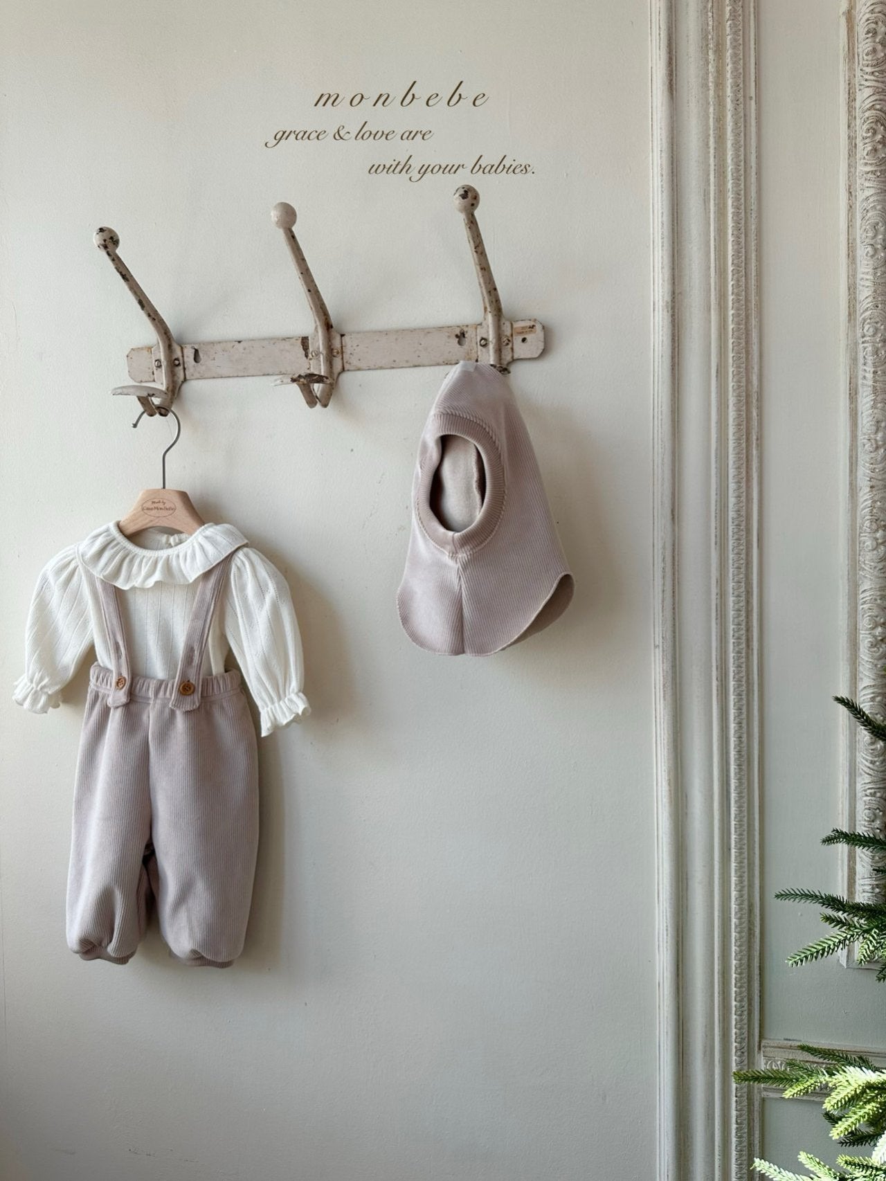 Velour suspender pants