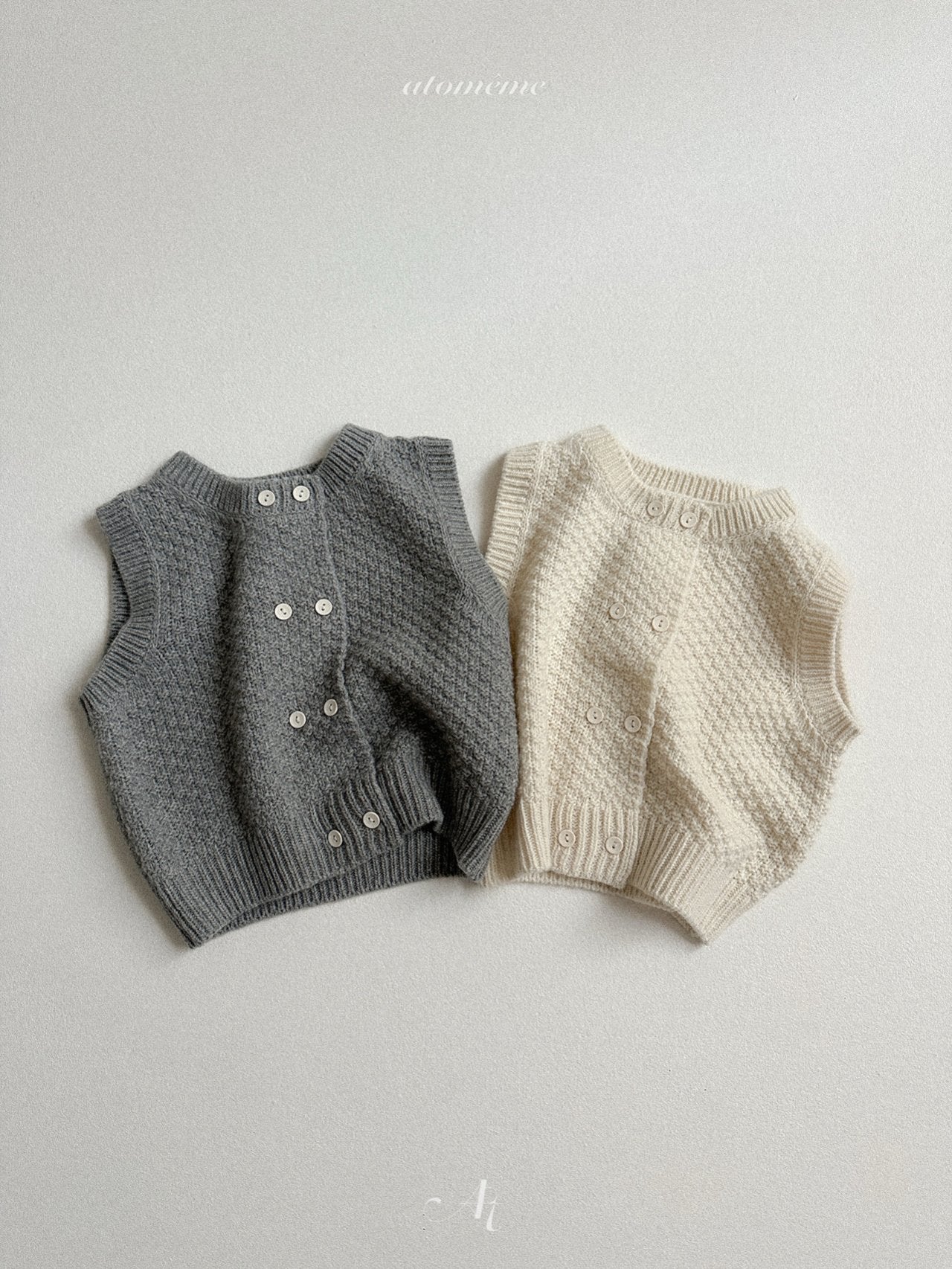 Texture knit vest