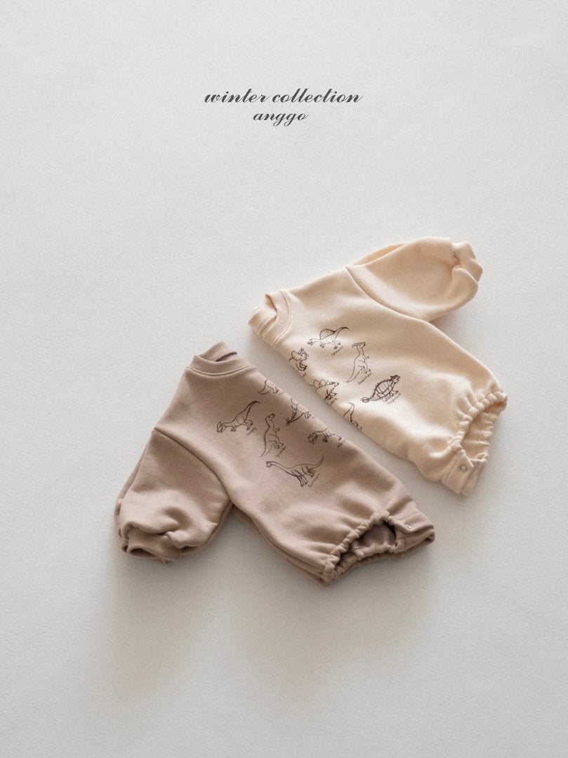 Winter dino romper (baby)