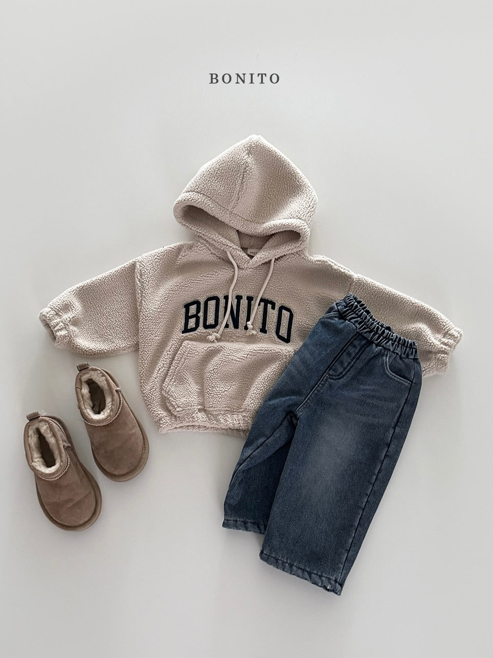 Fleece-lined denim pants