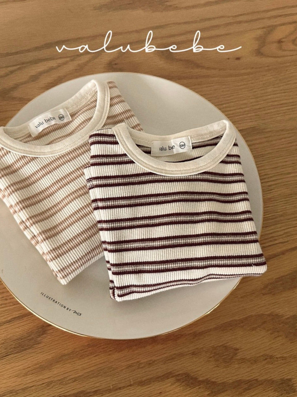 Rosé striped T shirt