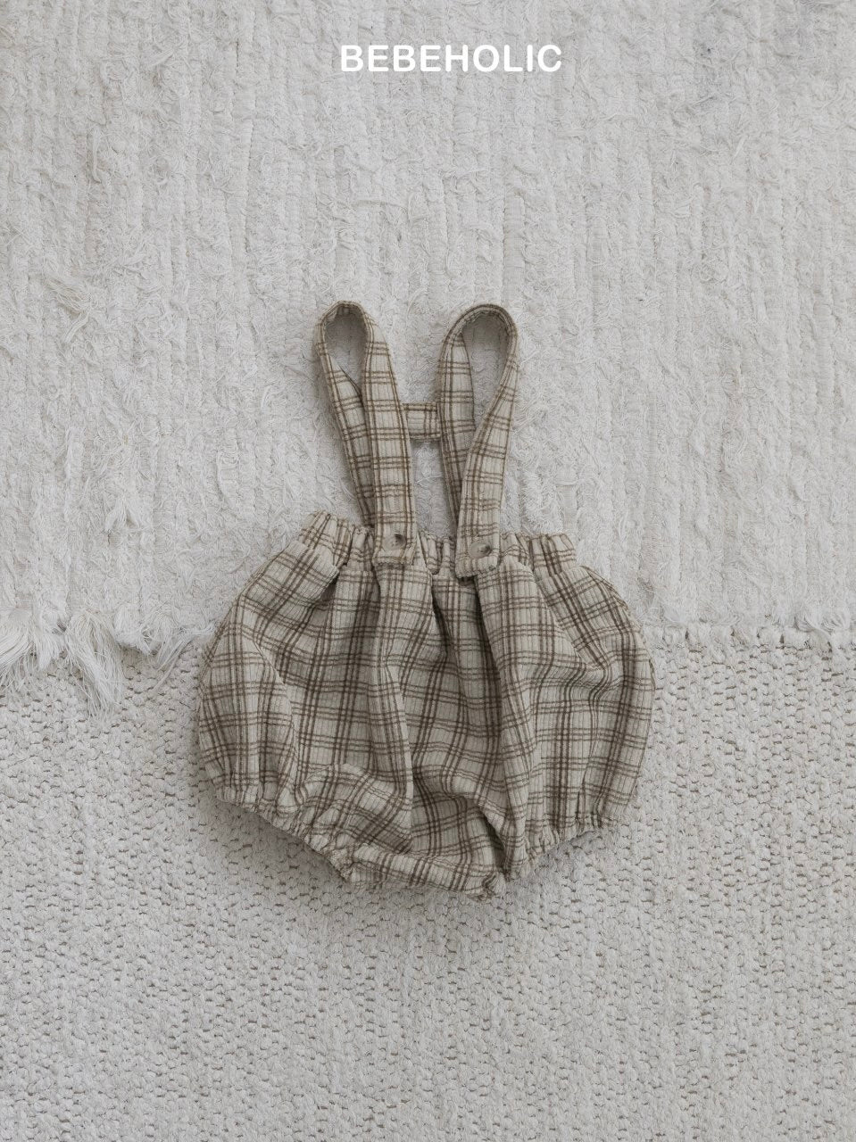 Soft check suspender bloomer