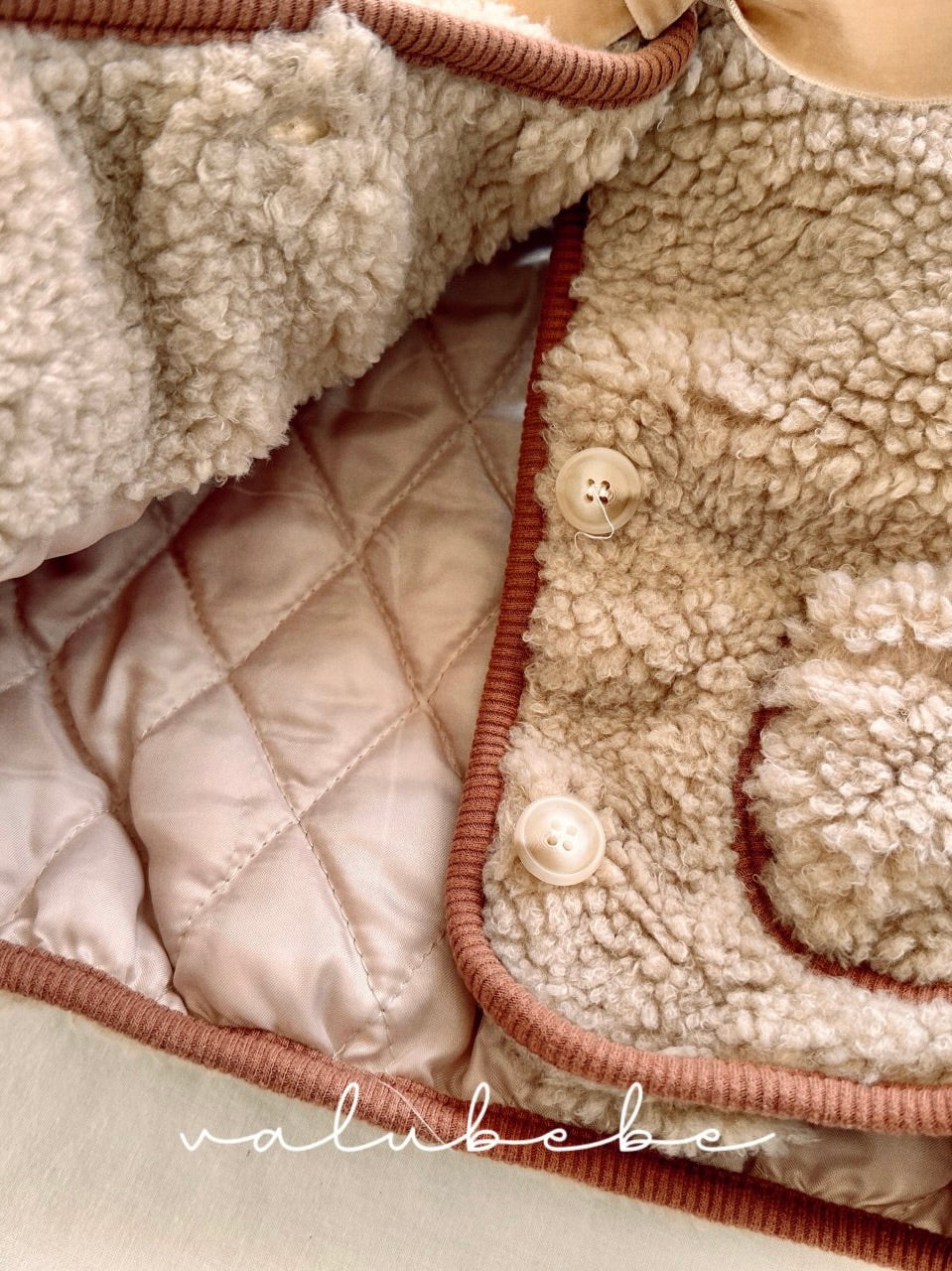 Merry ribbon fluffy jacket (baby)