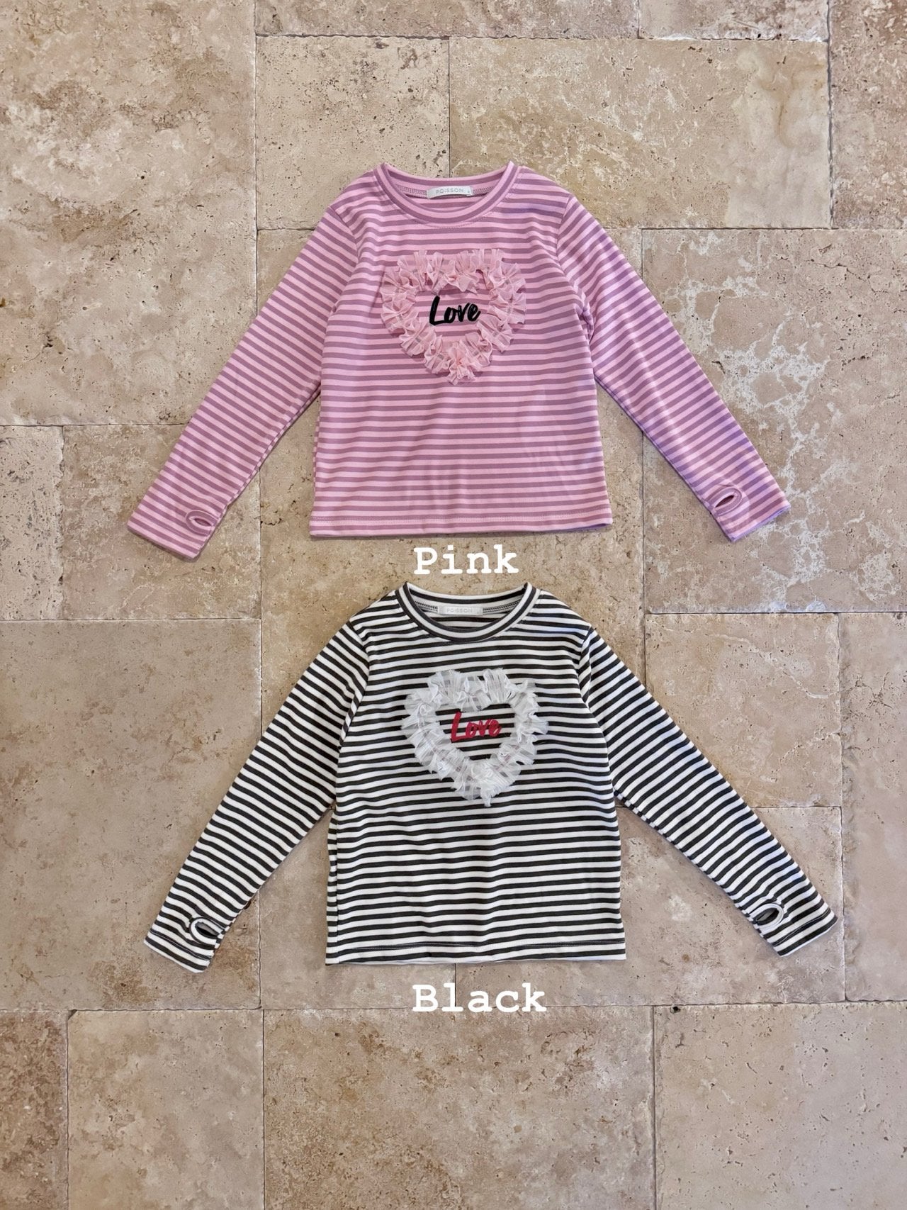 Heart stripe T
