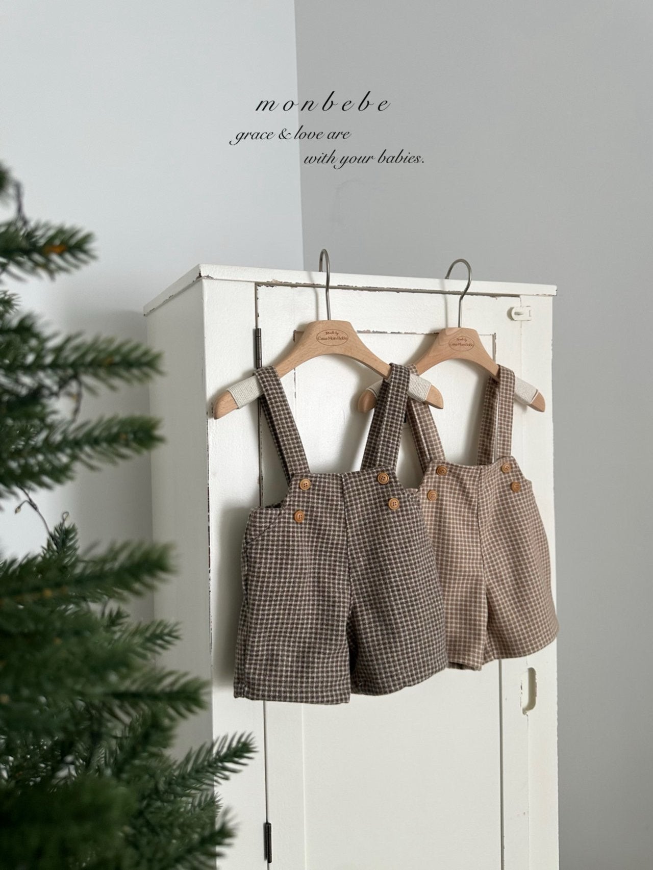 Window check overall pants