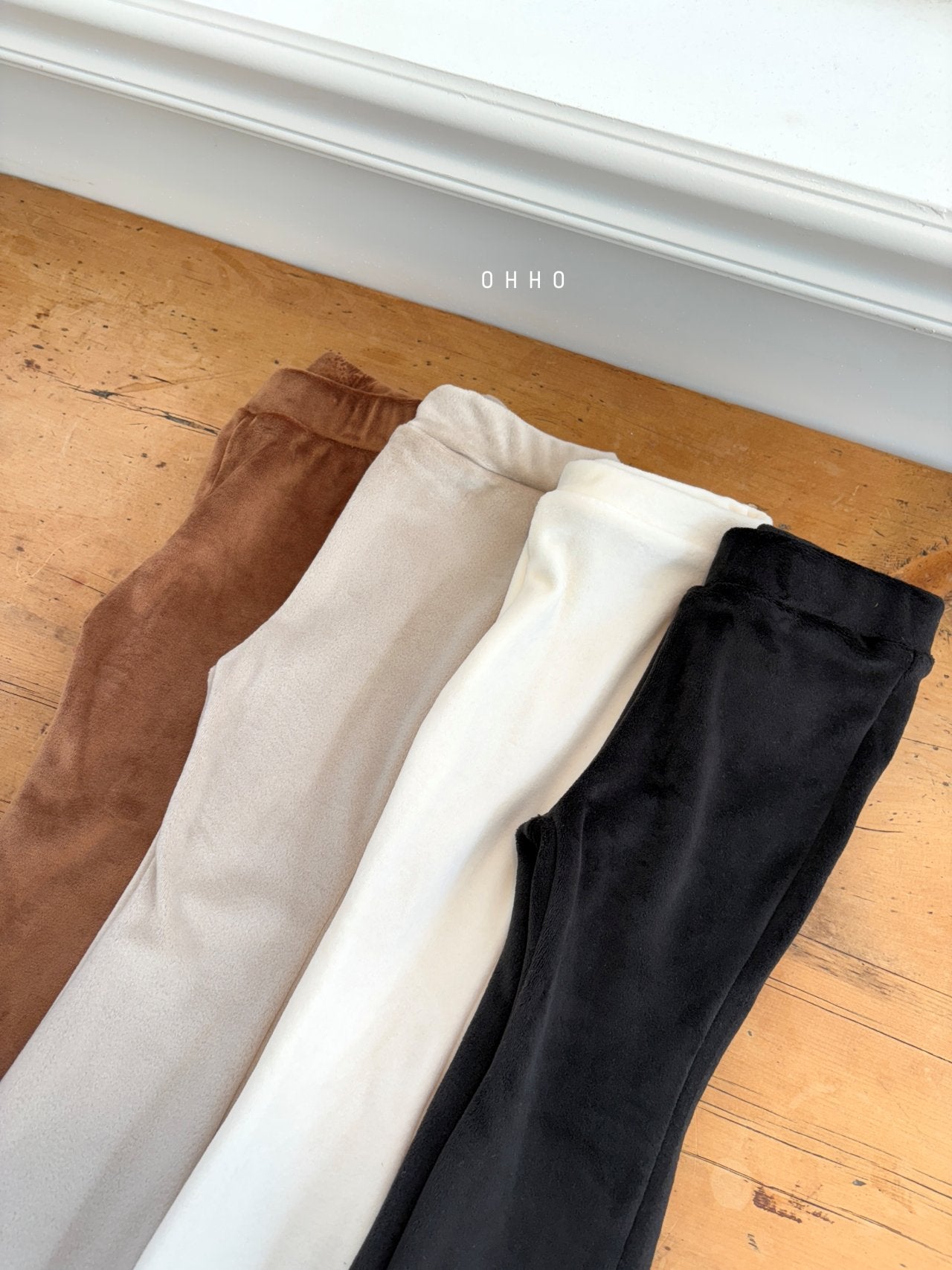 French velour bootcut pants