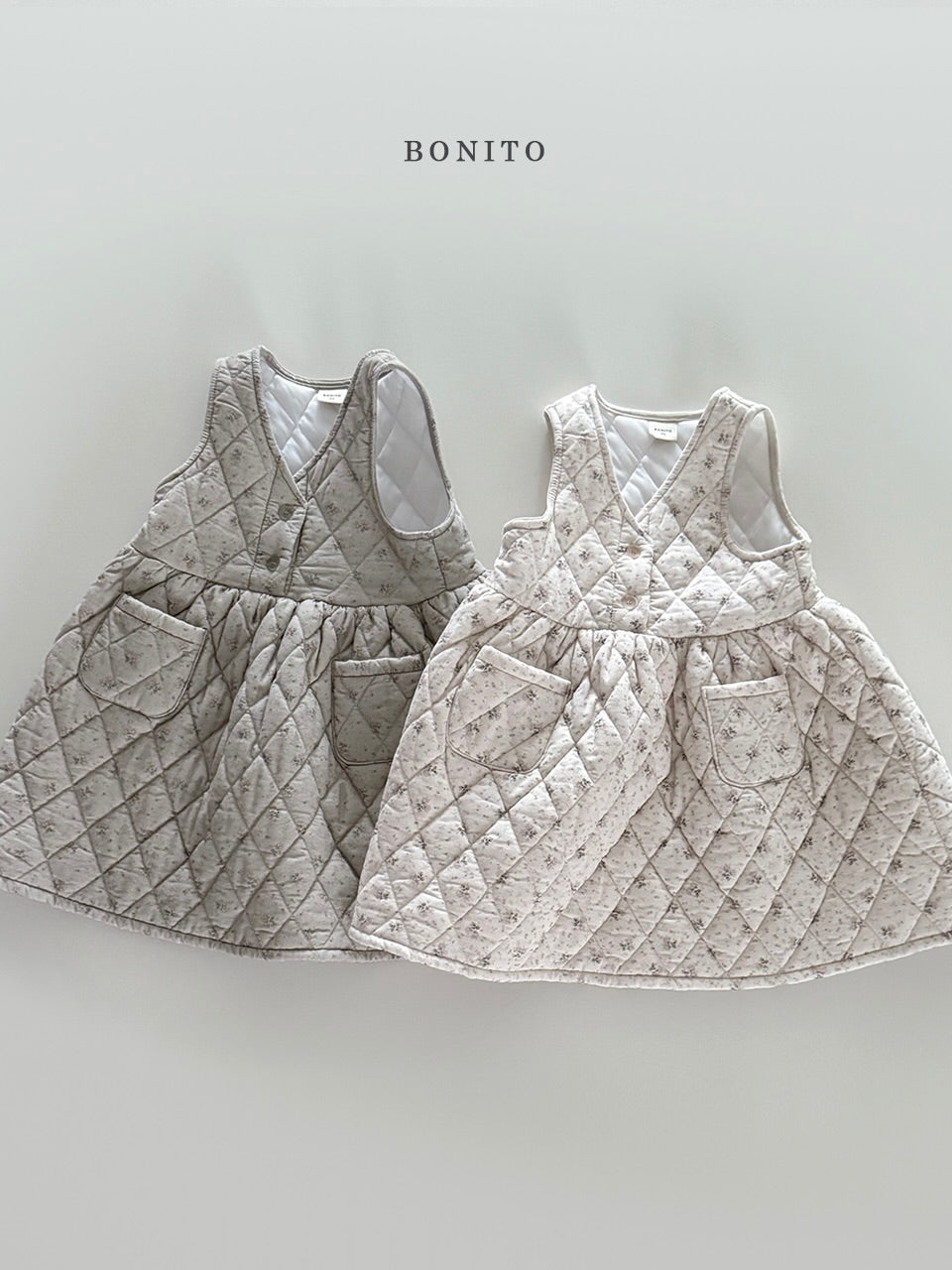 Small flower quilted one piece