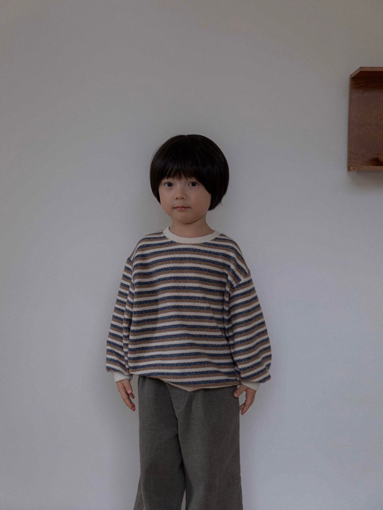 Knitted striped sweatshirt