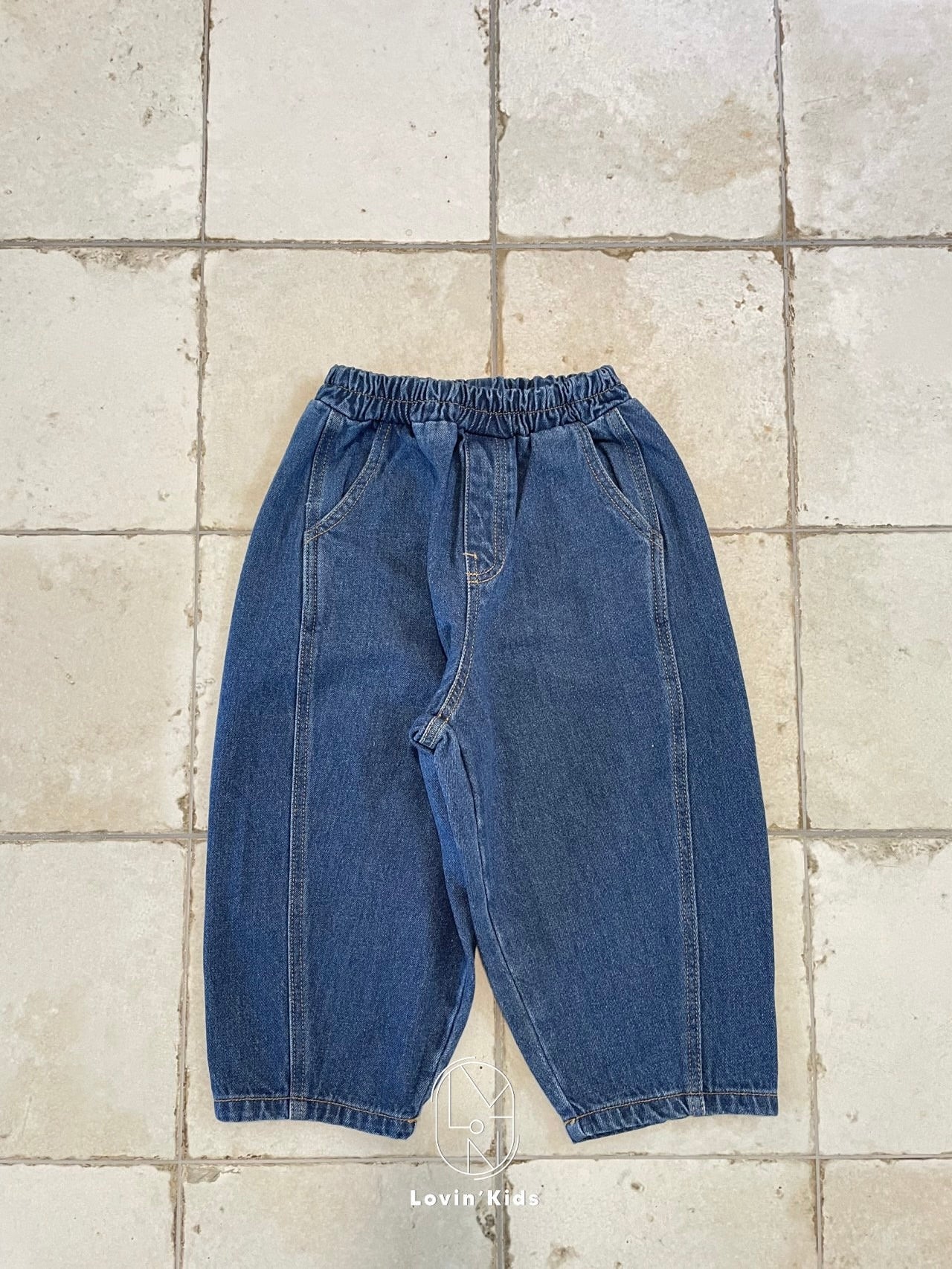 Boy's fit fleece denim pants