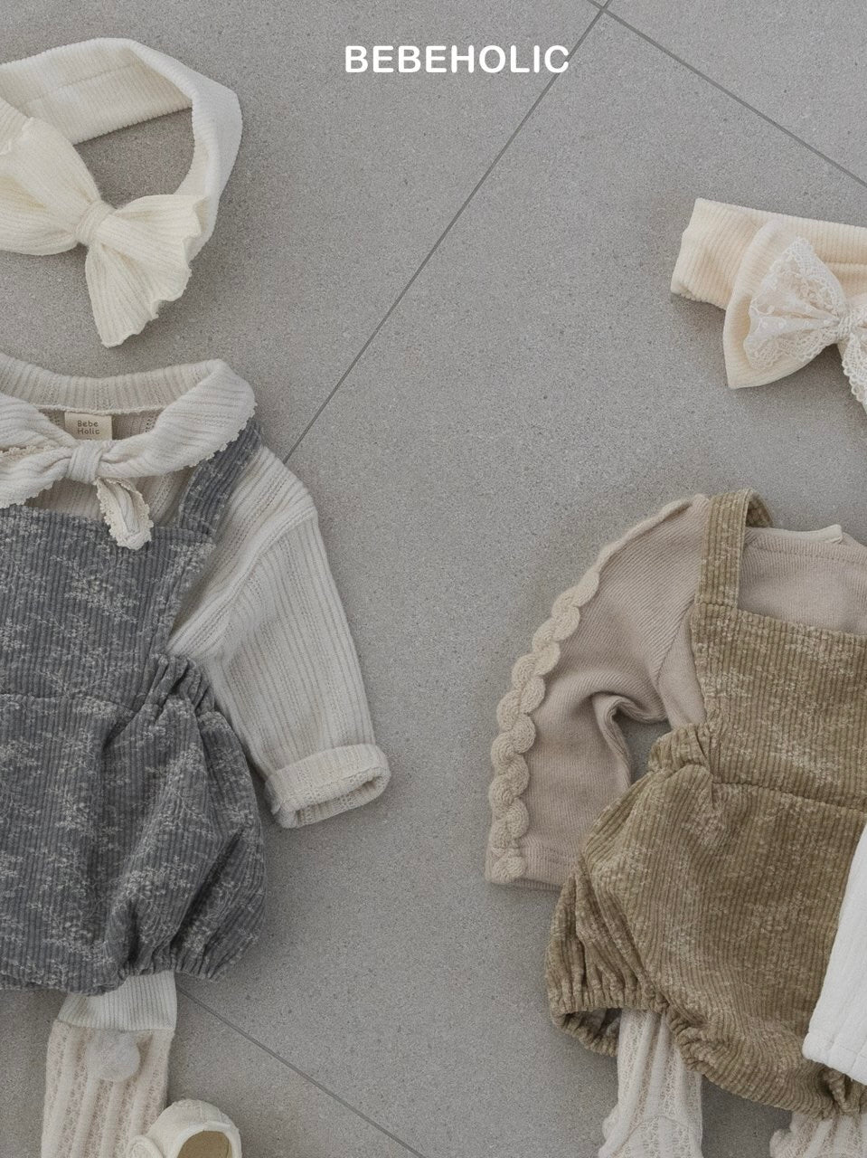 Caramel suspender rompers