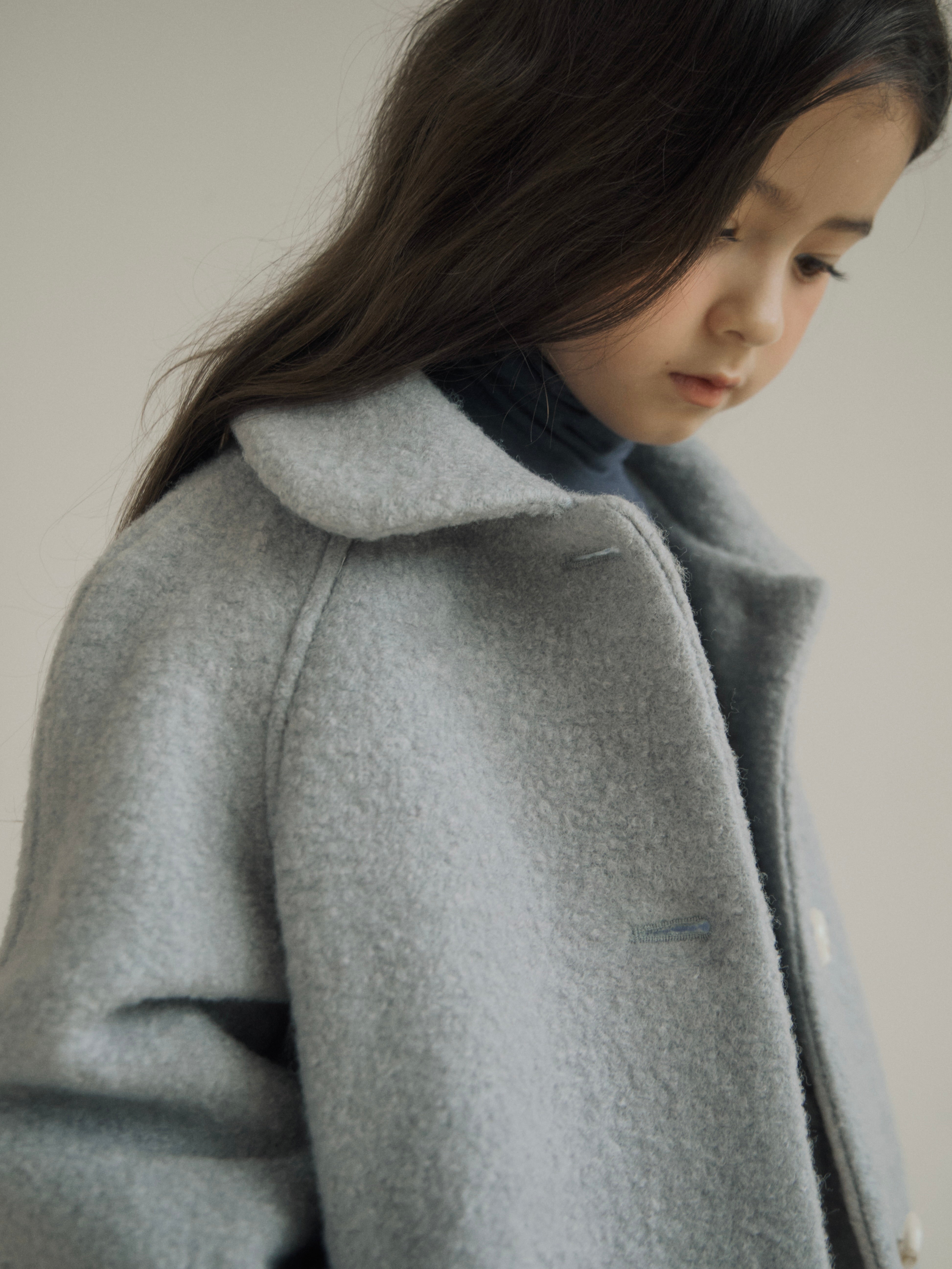 Noa wool coat (haze blue)