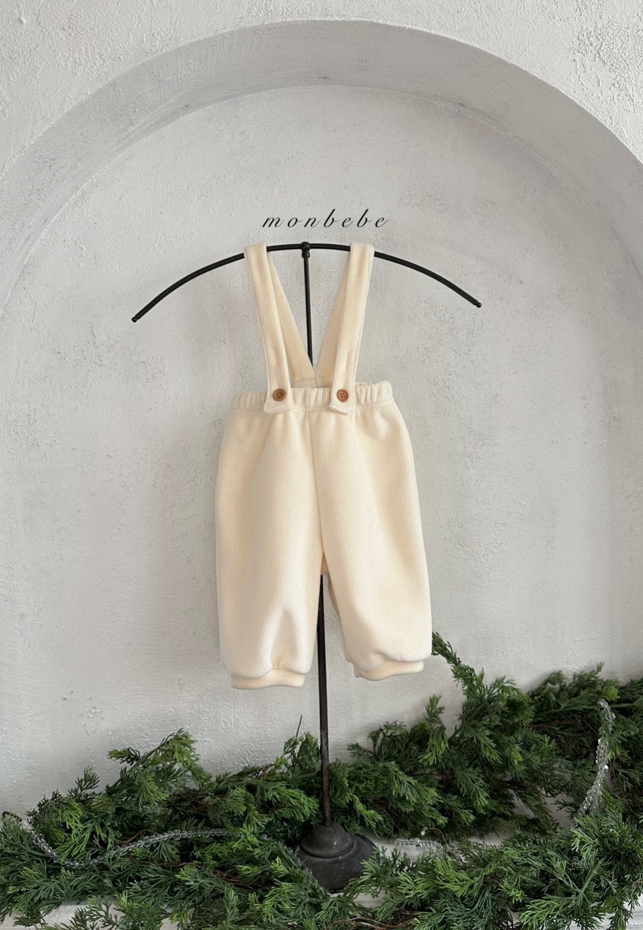 Velour suspender pants