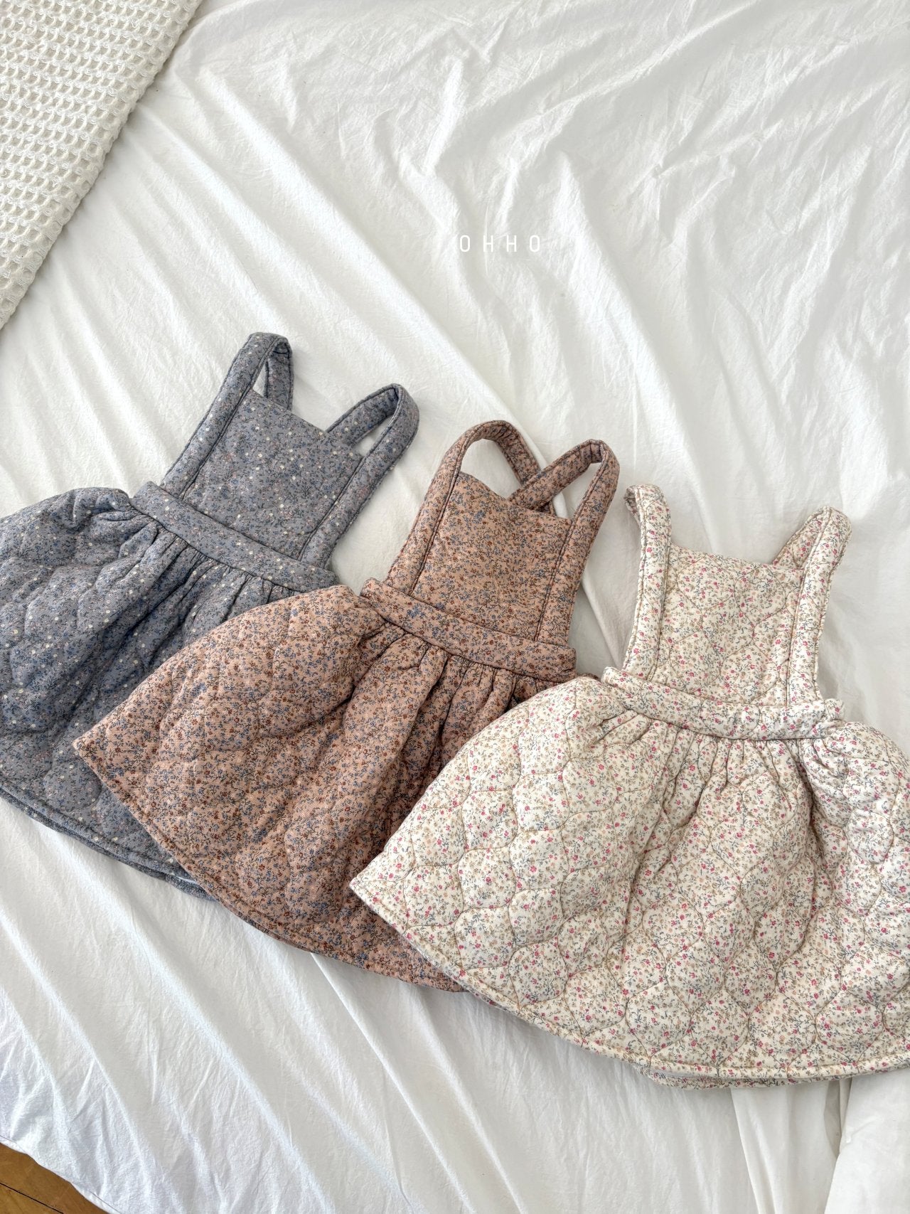 Floral quilted overall skirt