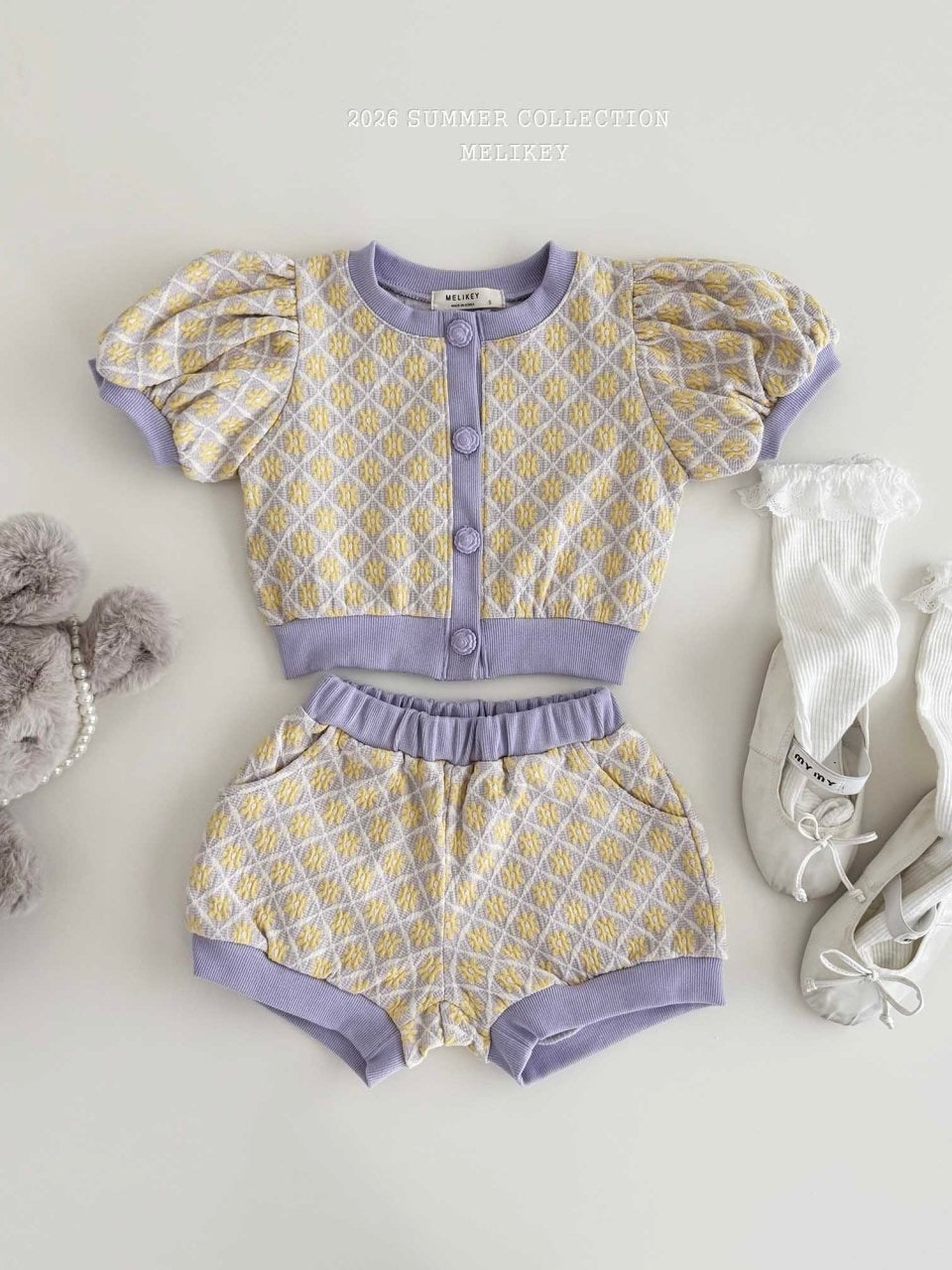 Rika flower puff cardigan