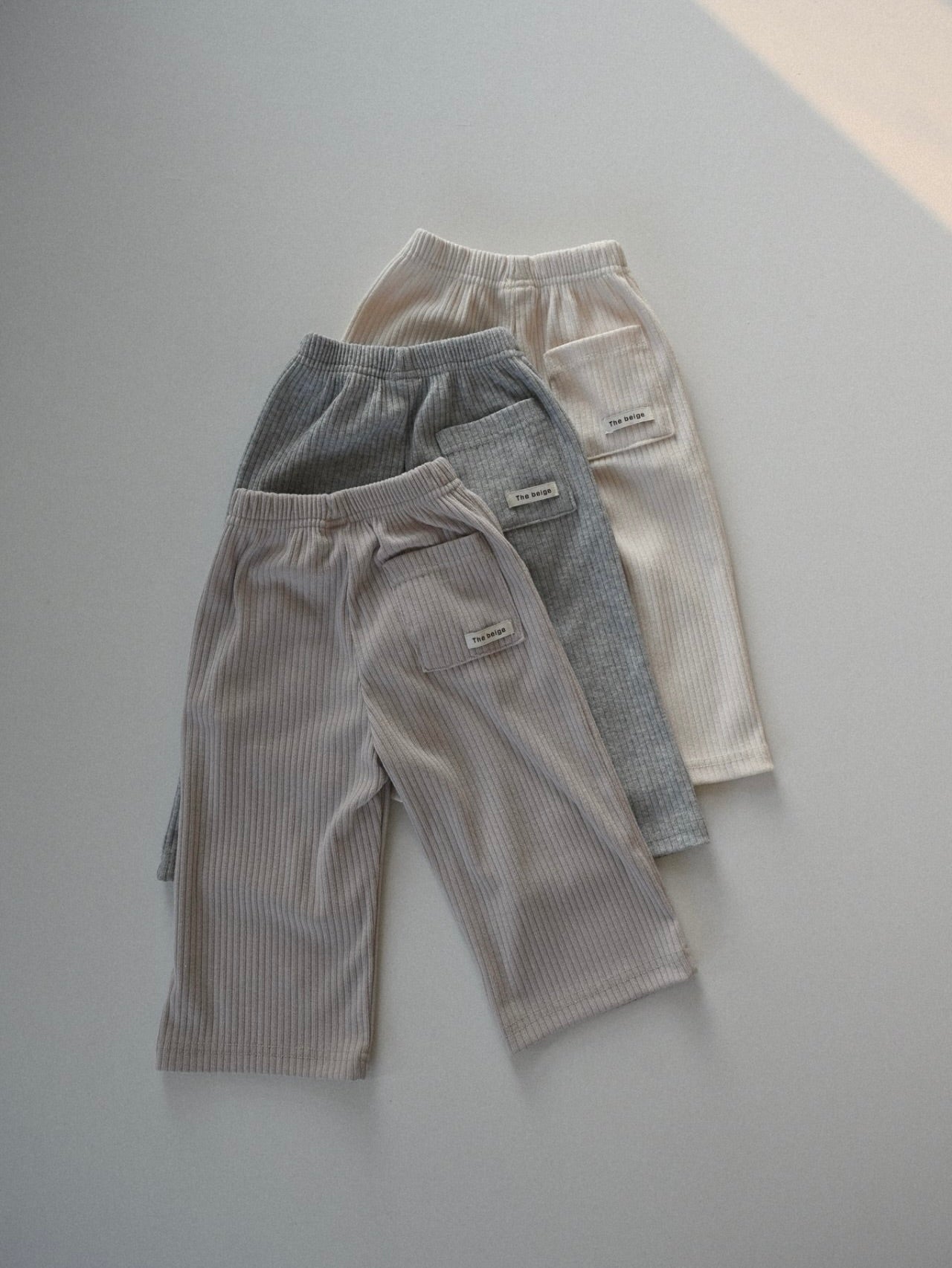 Spring ribbed wide pants