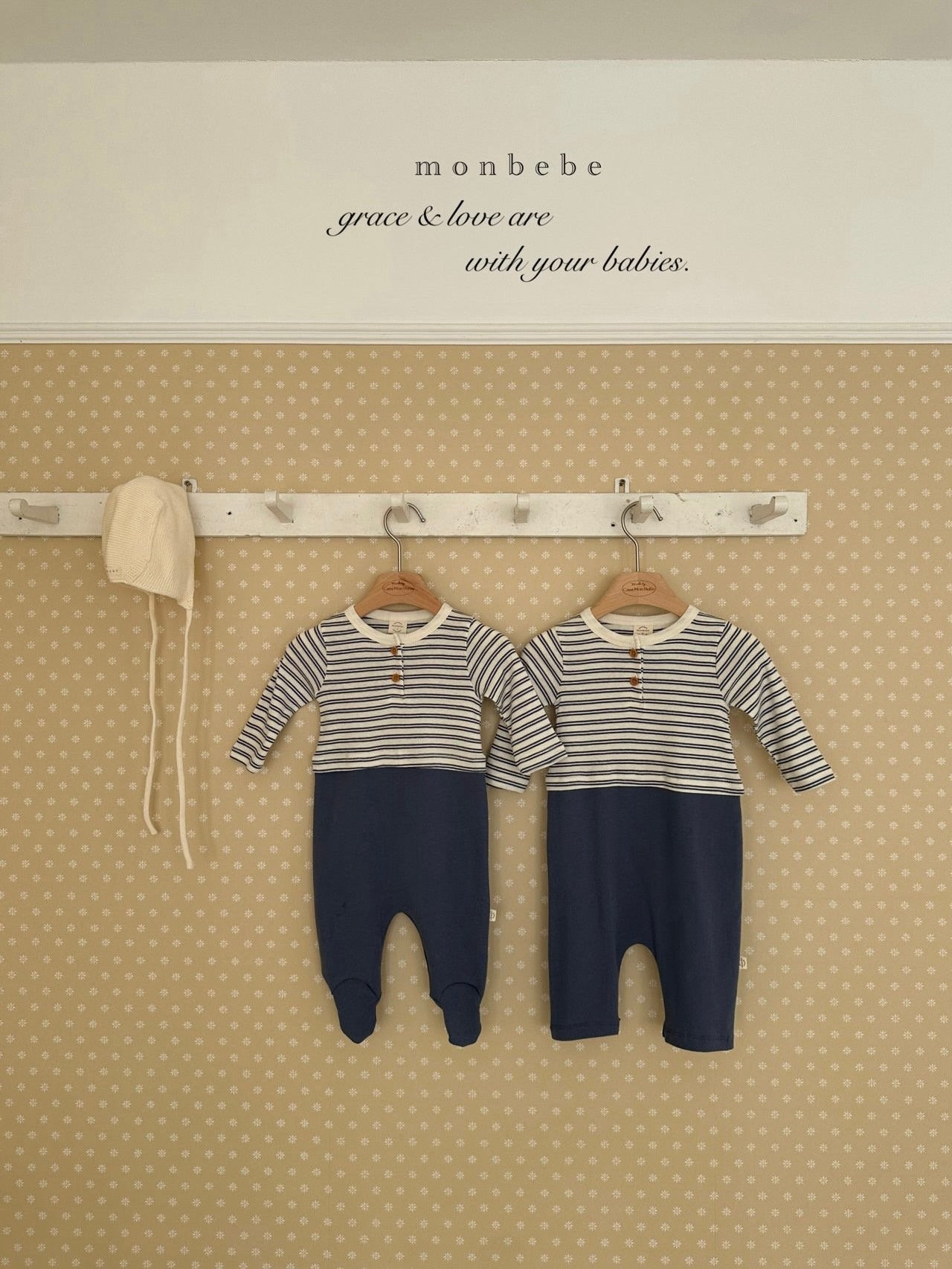 Striped contrast rompers