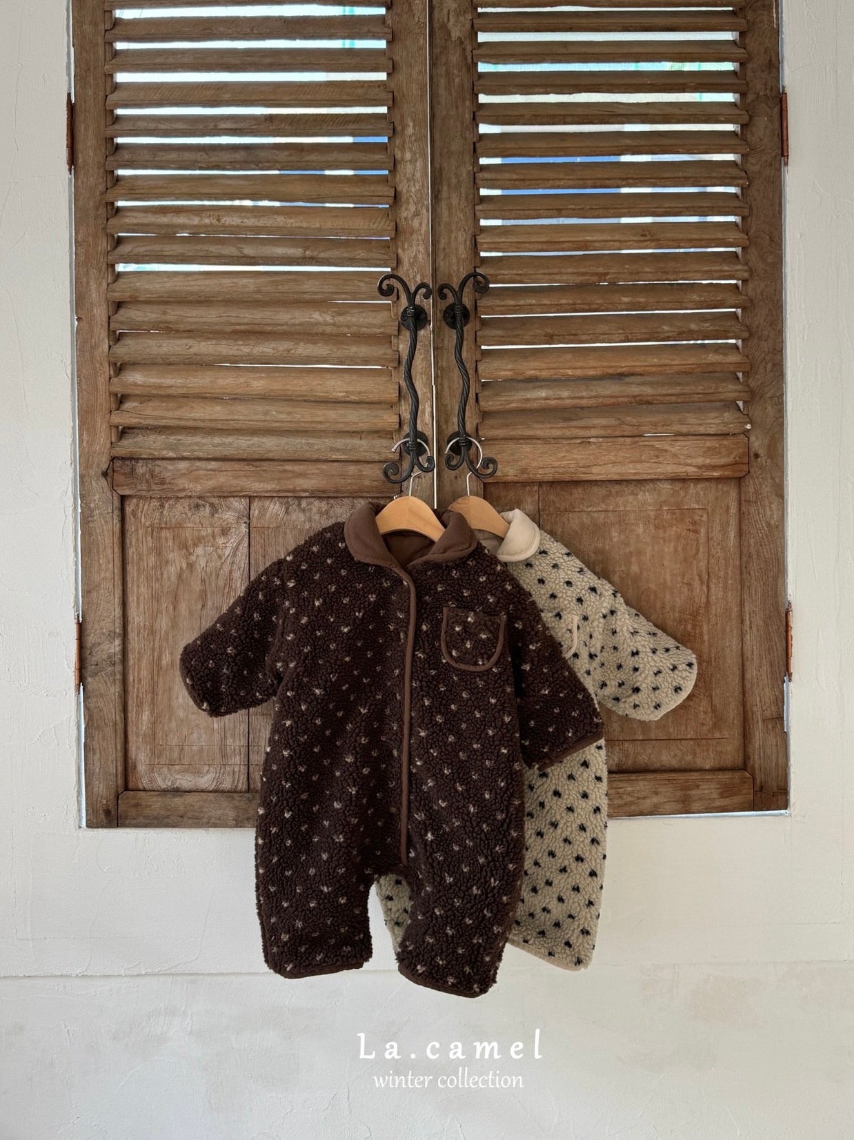 Brownie reversible padding rompers