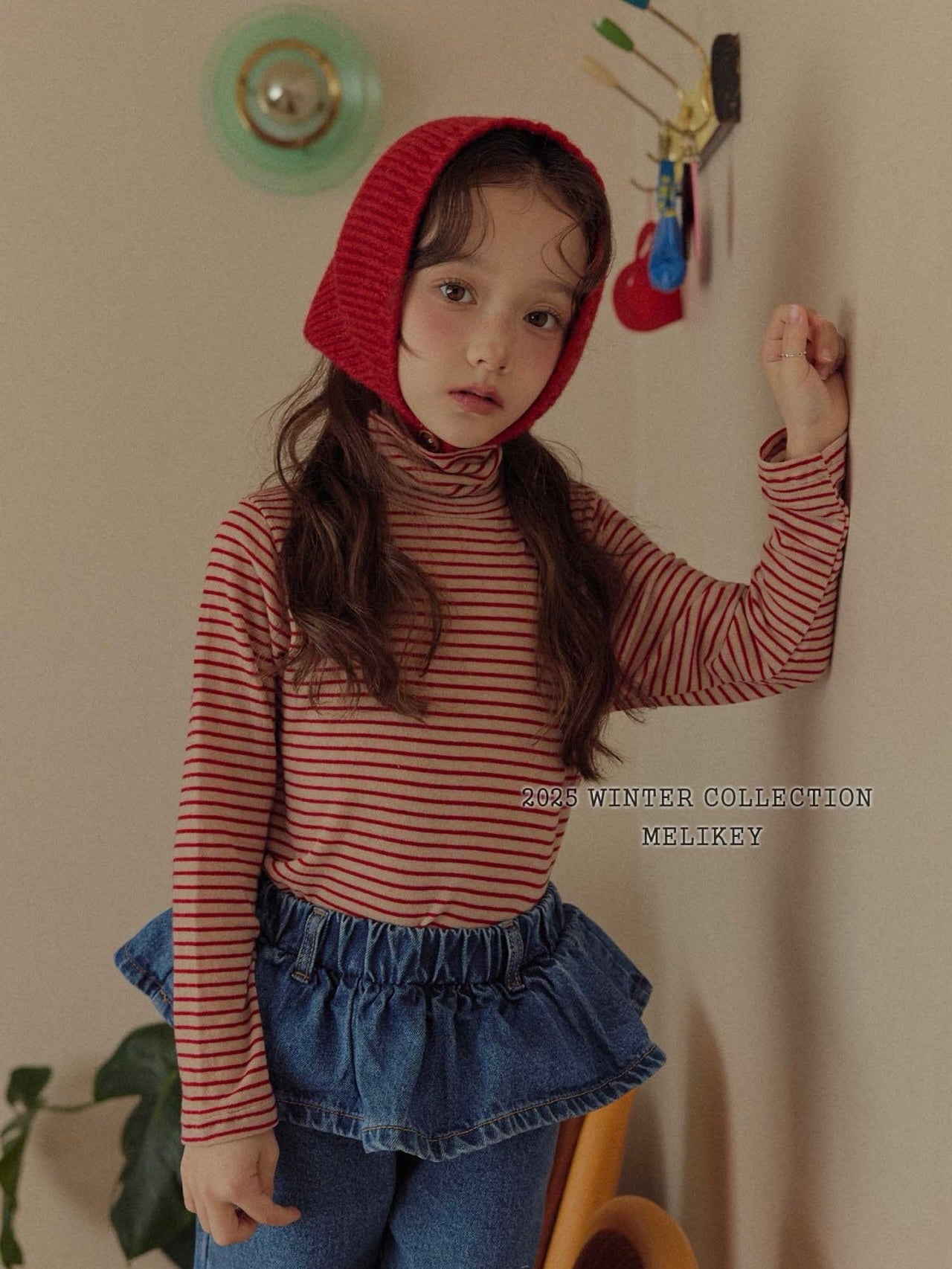 Merry stripe turtle neck T