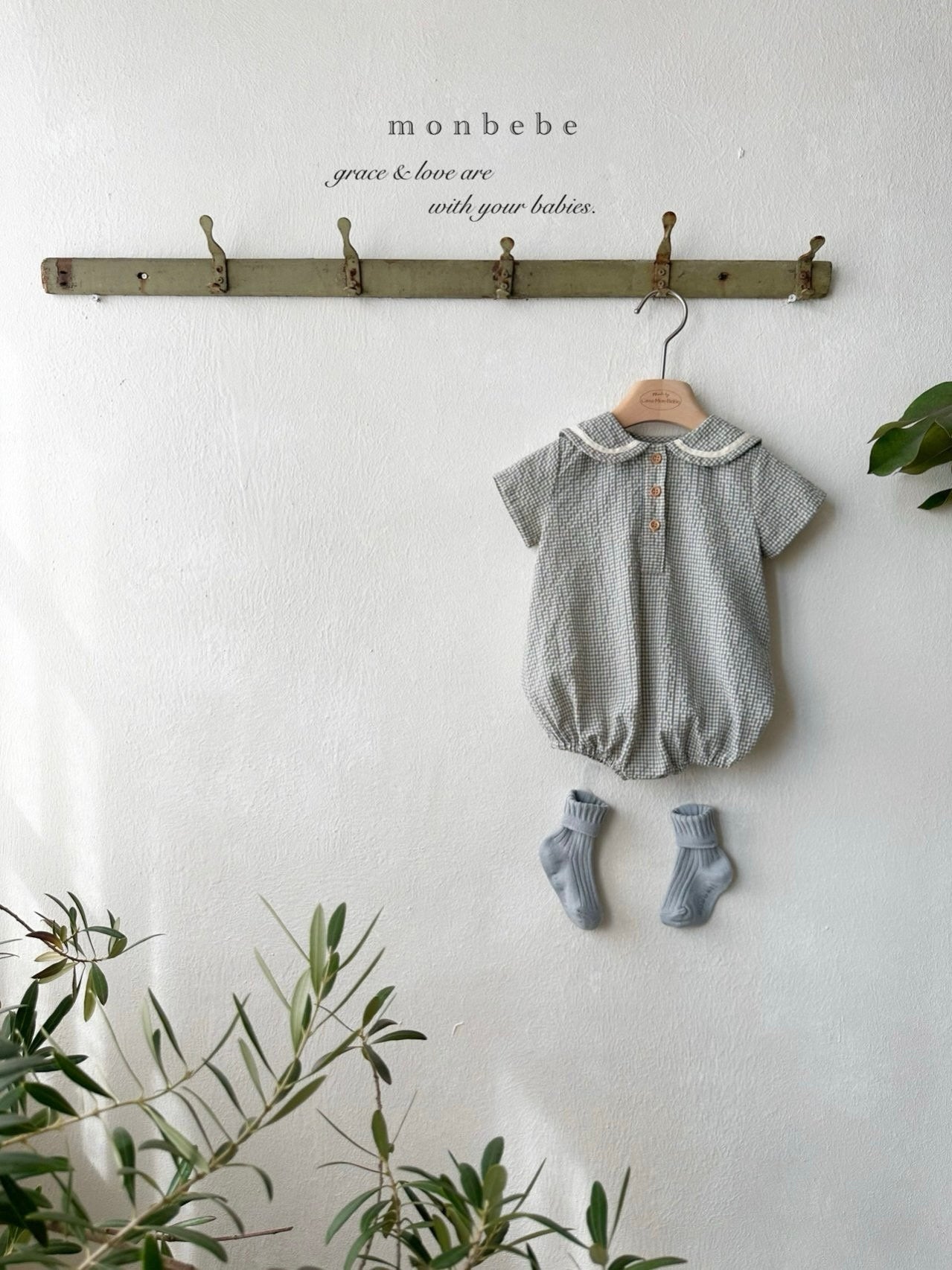 Checked sailor rompers